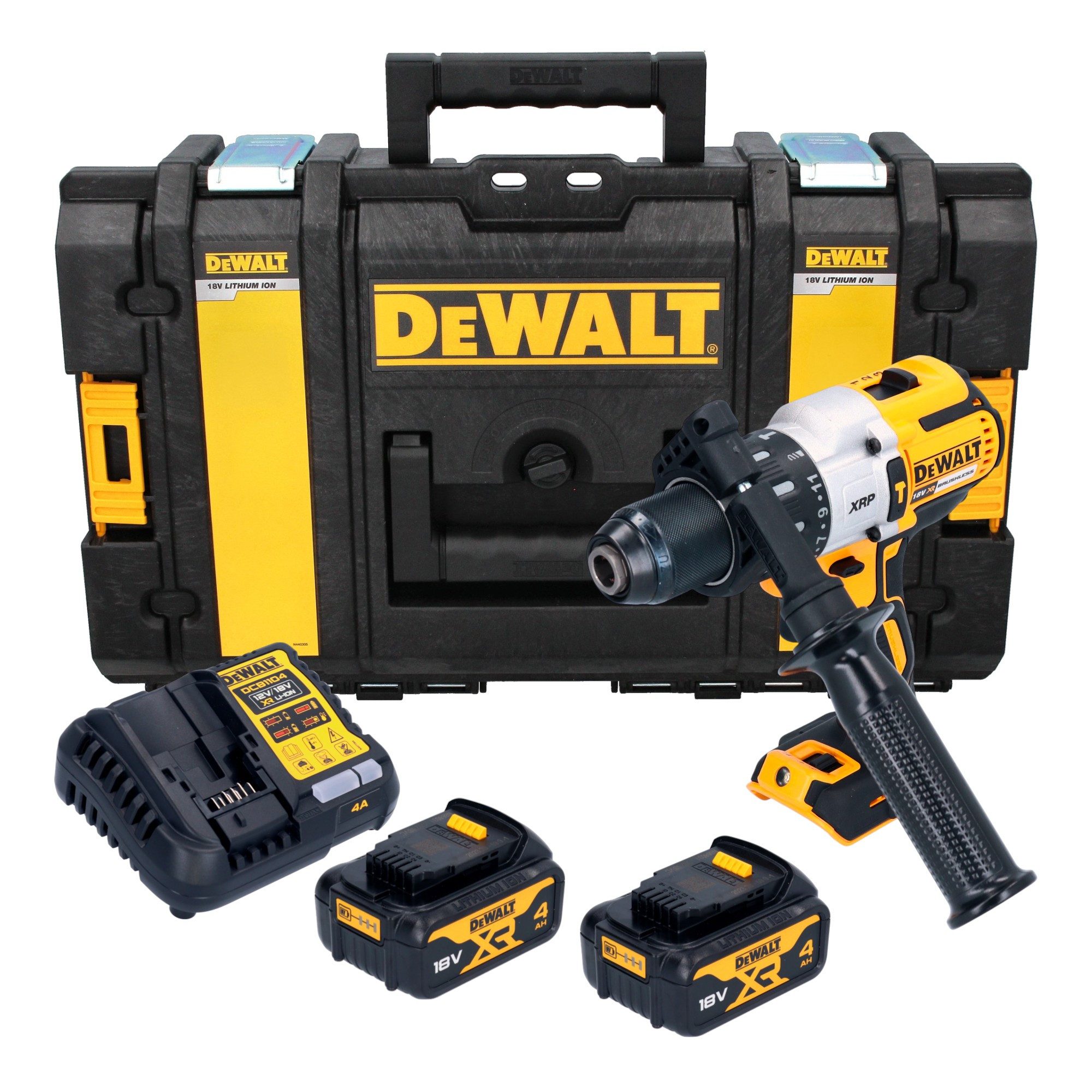 DeWalt Akku-Schlagbohrschrauber DCD 996 M2 18V 95Nm Brushless + 2x Akku 4,0 Ah + Ladegerät + Tough Box