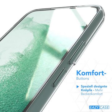 EAZY CASE Handyhülle Slimcover Clear für Samsung Galaxy S22 5G 6,1 Zoll, durchsichtige Hülle Ultra Dünn Silikon Backcover TPU Telefonhülle Klar