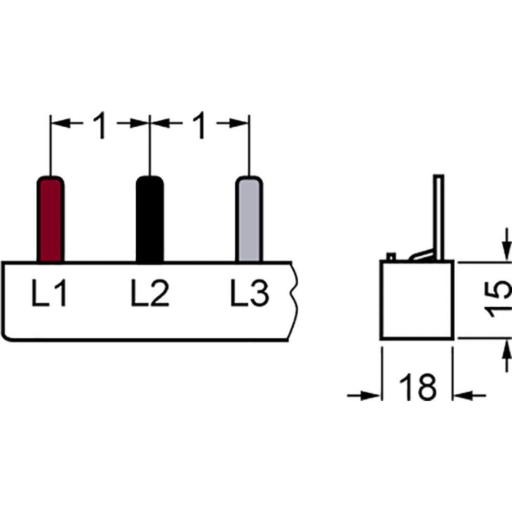 SIEMENS Montageklemme Siemens 5ST3740 Sammelschiene 63 A, B: 1.45 cm, L: 101.60 cm