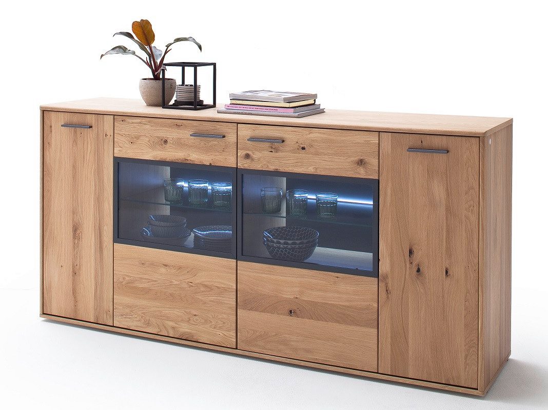 MCA furniture Sideboard Sideboard Portland, Asteiche Bianco, ohne Beleuchtung