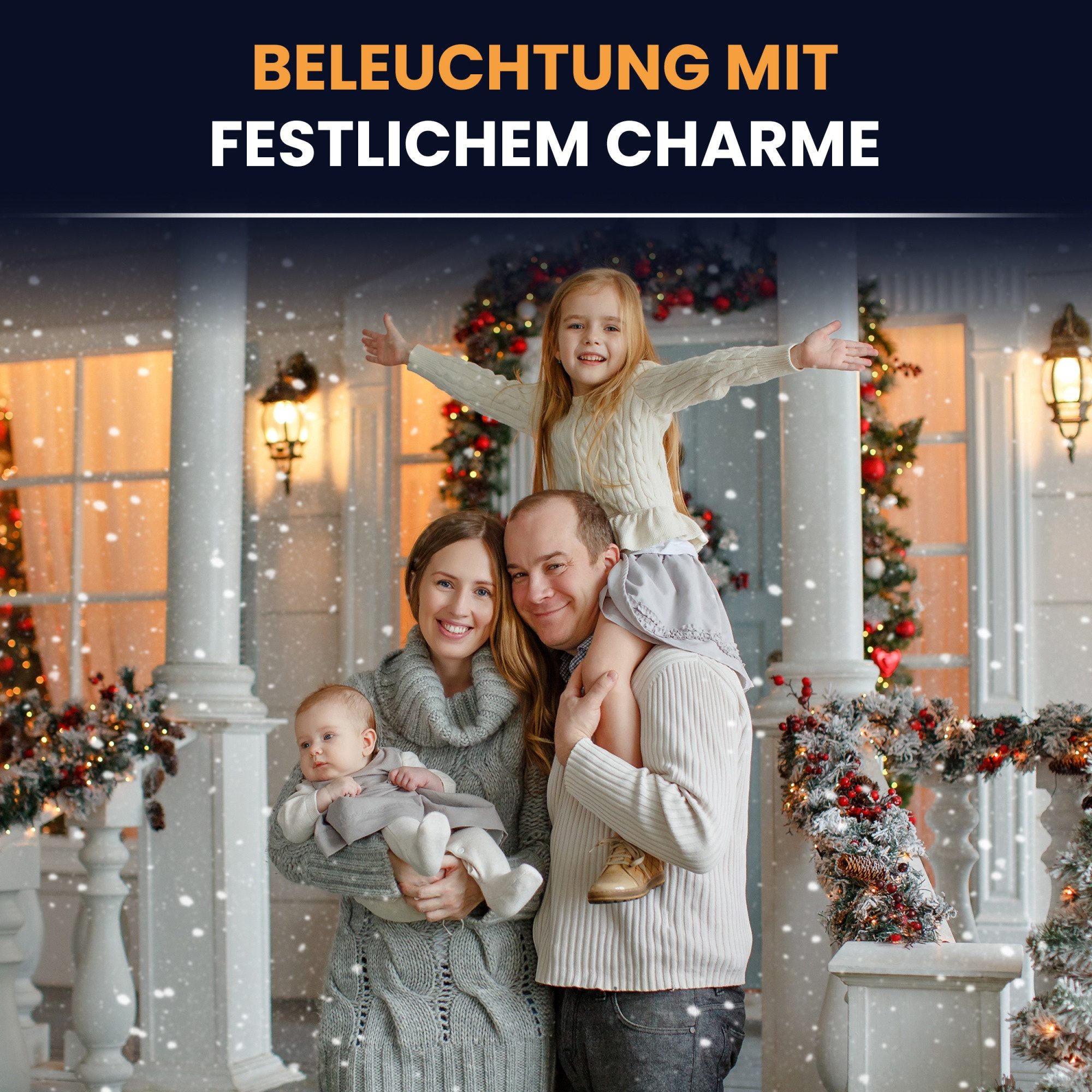 Gartenpirat LED-Girlande Künstliche Tannengirlande Türgirlande LED Weihnachtsgirlande Girlande, Atmosphärische Beleuchtung – Bild 3 von 5