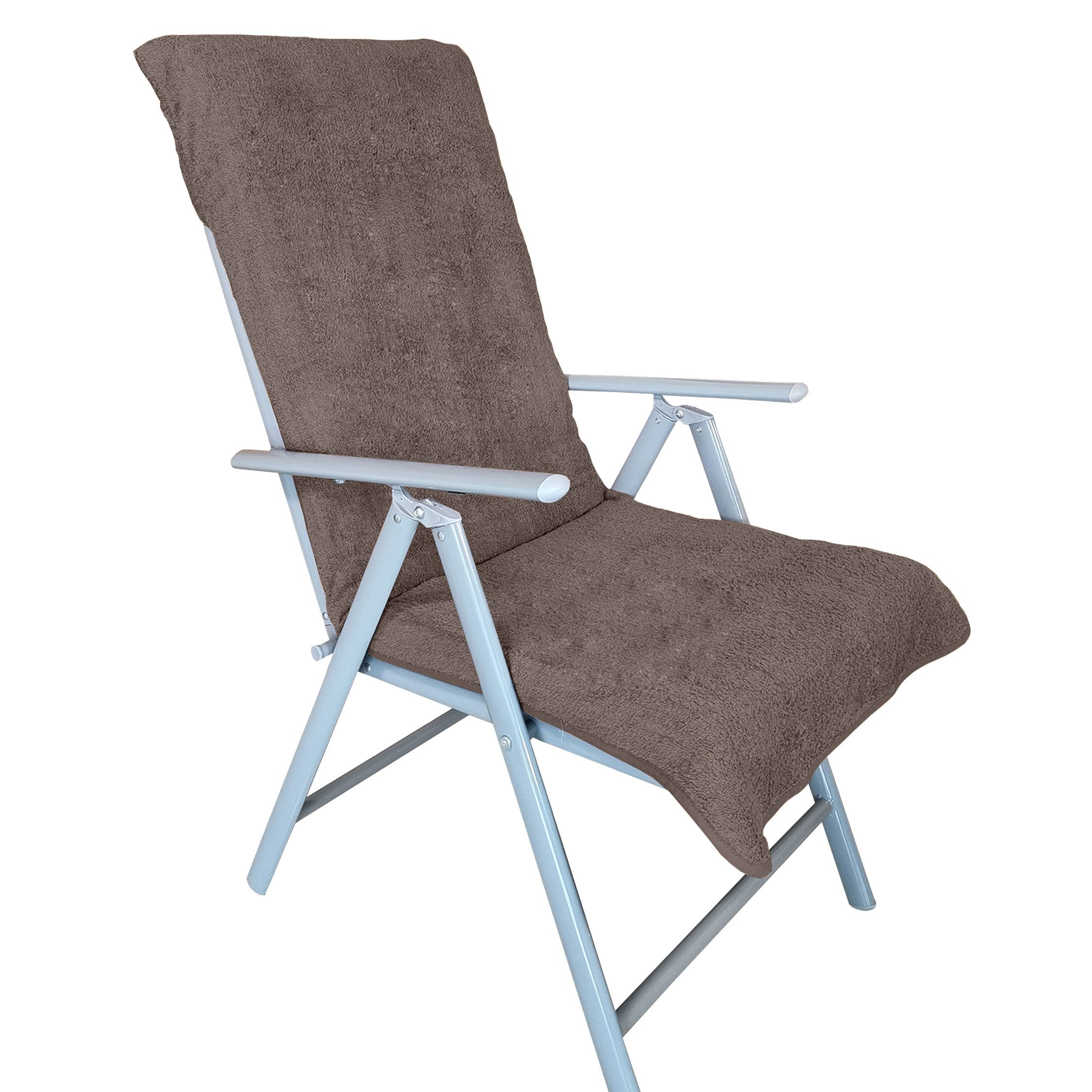 NYVI Strandtuch Frottee Schonbezug für Gartenstuhl NYVISpa 60x130 cm, Frottee, Hygiene Auflage für Hochlehner Gartenstühle
