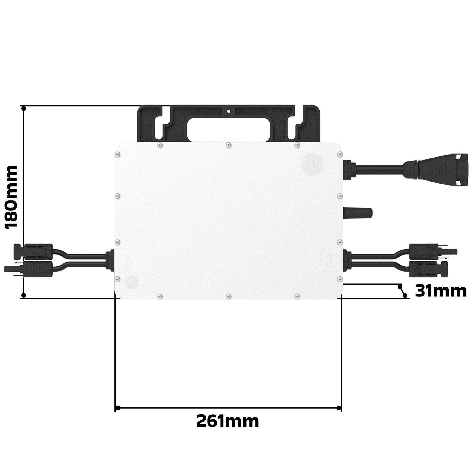 SUNNIVA Wechselrichter Hoymiles HMS-800-2T 800W Micro-Wechselrichter für Solarmodule, (Microinverter Inverter für Mini-PV Plug & Play Balkonkraftwerk, Mikrowech – Bild 3 von 5