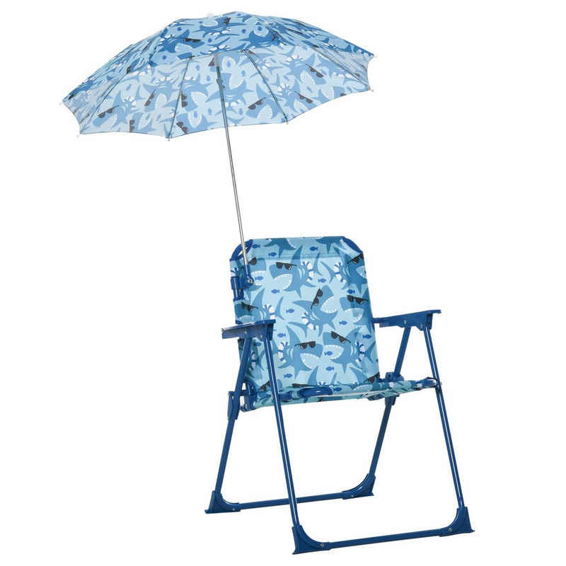Outsunny Stuhl »Kinder-Campingstuhl mit Sonnenschirm«