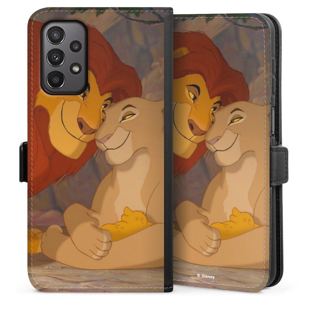 DeinDesign Handyhülle König der Löwen Disney Liebe Lion Love, Samsung Galaxy A23 5G Hülle Handy Flip Case Wallet Cover