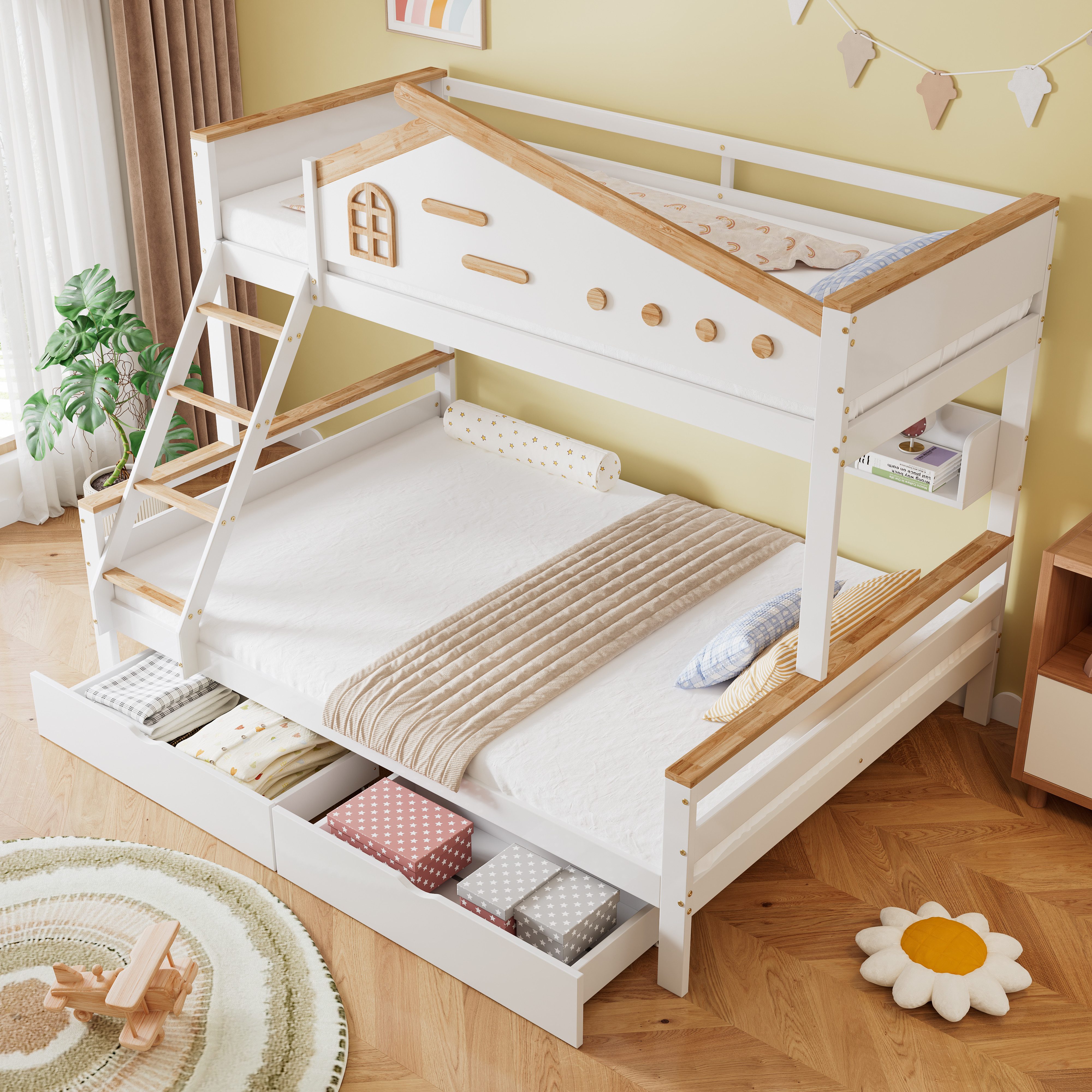 Merax Etagenbett 90x200/140x200cm mit Rausfallschutz und günstig online kaufen