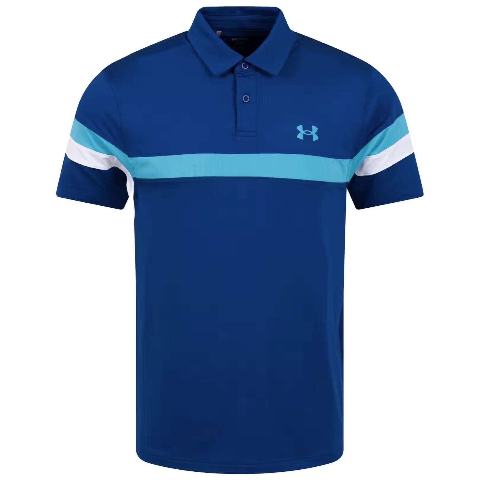 Poloshirt Under Armour Golfpolo T2G Color Block Blau Herren