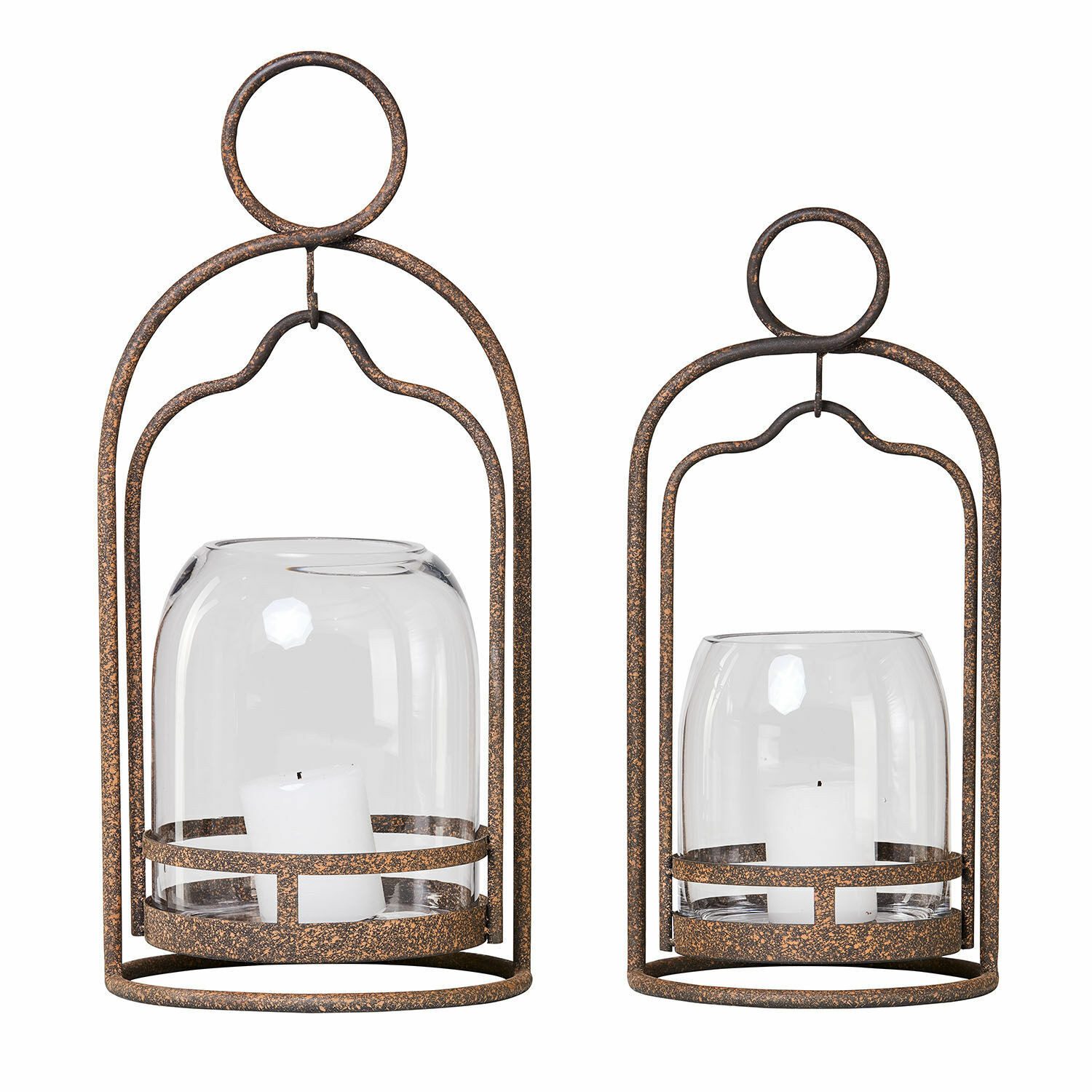 Mirabeau Windlicht Windlicht 2er Set Émilisse antikbraun (2er Set, 2er Set) günstig online kaufen