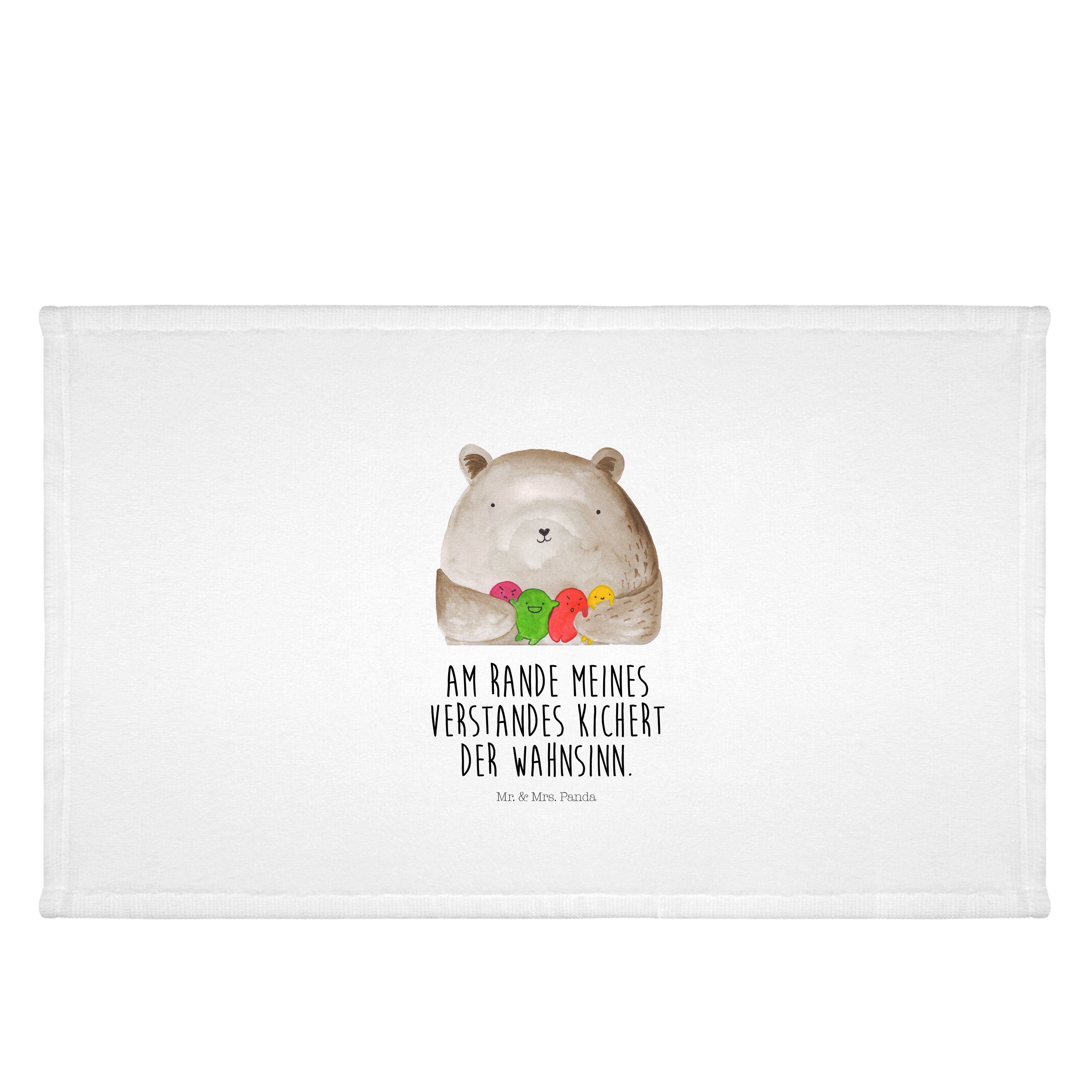 Weiß Handtuch - Bär Mr. Teddy, & Baby, Wahnsinn, Geschenk, Gefühl Mrs. - (1-St) Bade, Panda Badezimmer,