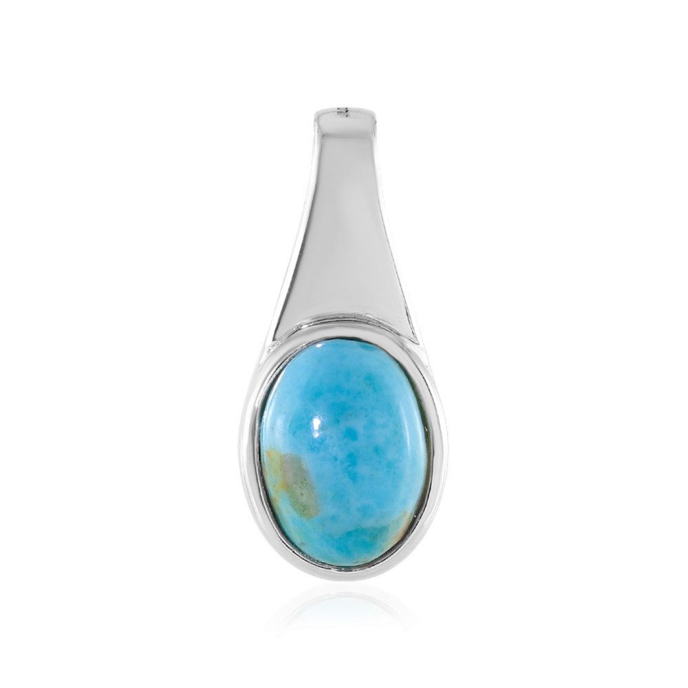 Cavill Kettenanhänger Cavill 0,99 ct Mohave-Türkis Silberanhänger oval Sterlingsilber blau (1-tlg)