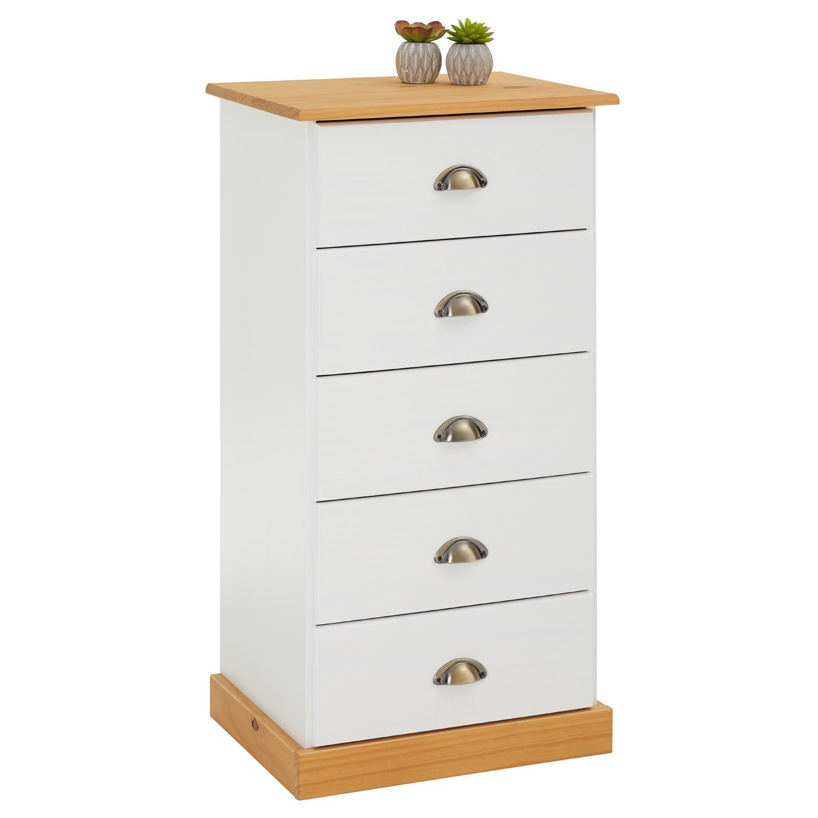 IDIMEX Kommode PARIS, Kommode mit 5 Schubladen Apothekerkommode Holzschrank Mehrzweckkommode