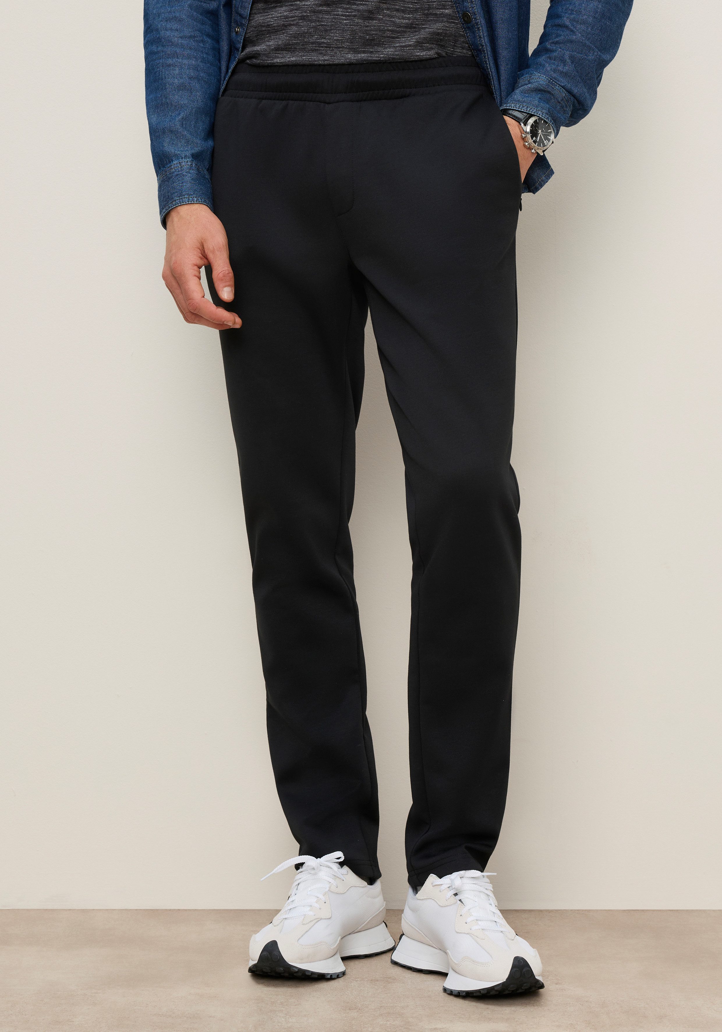 Bruno Banani Jogger Pants Gerade Beinform, Regular Fit, mit Gummizug und Bindeband