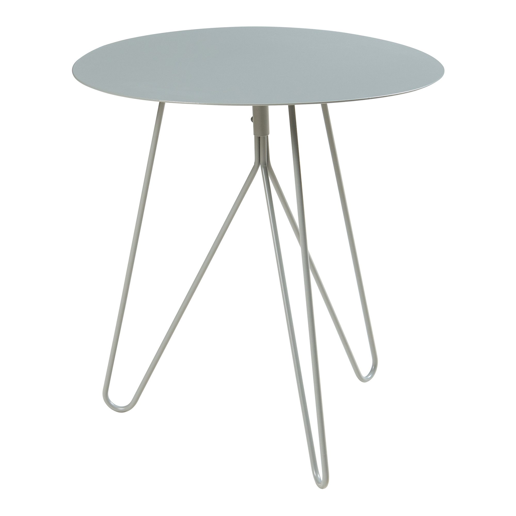 en.casa Beistelltisch, »Nopimi« Metall rund 45 x Ø43 cm Grau, matt
