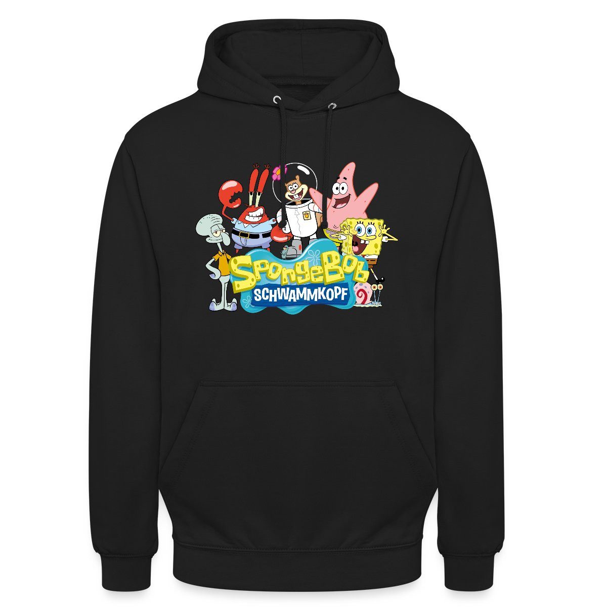 Hoodie SpongeBob Schwammkopf Logo Patrick Thaddäus Krabs Unisex Hoodie