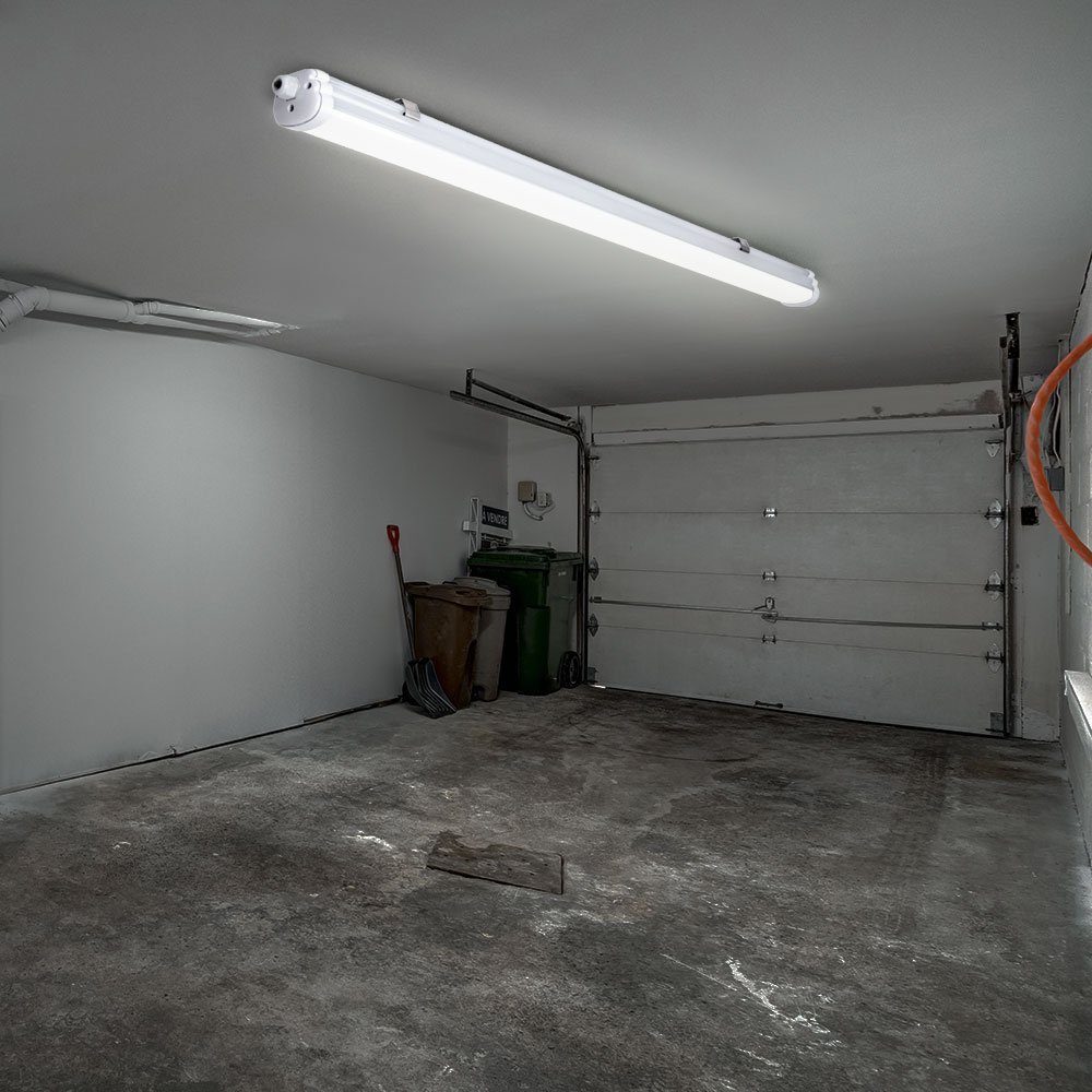 Feuchtraum Garagenlampe Deckenleuchte Feuchtraumwannenleuchte verbaut, LED Neutralweiß, LED LED fest Deckenleuchte, etc-shop LED-Leuchtmittel
