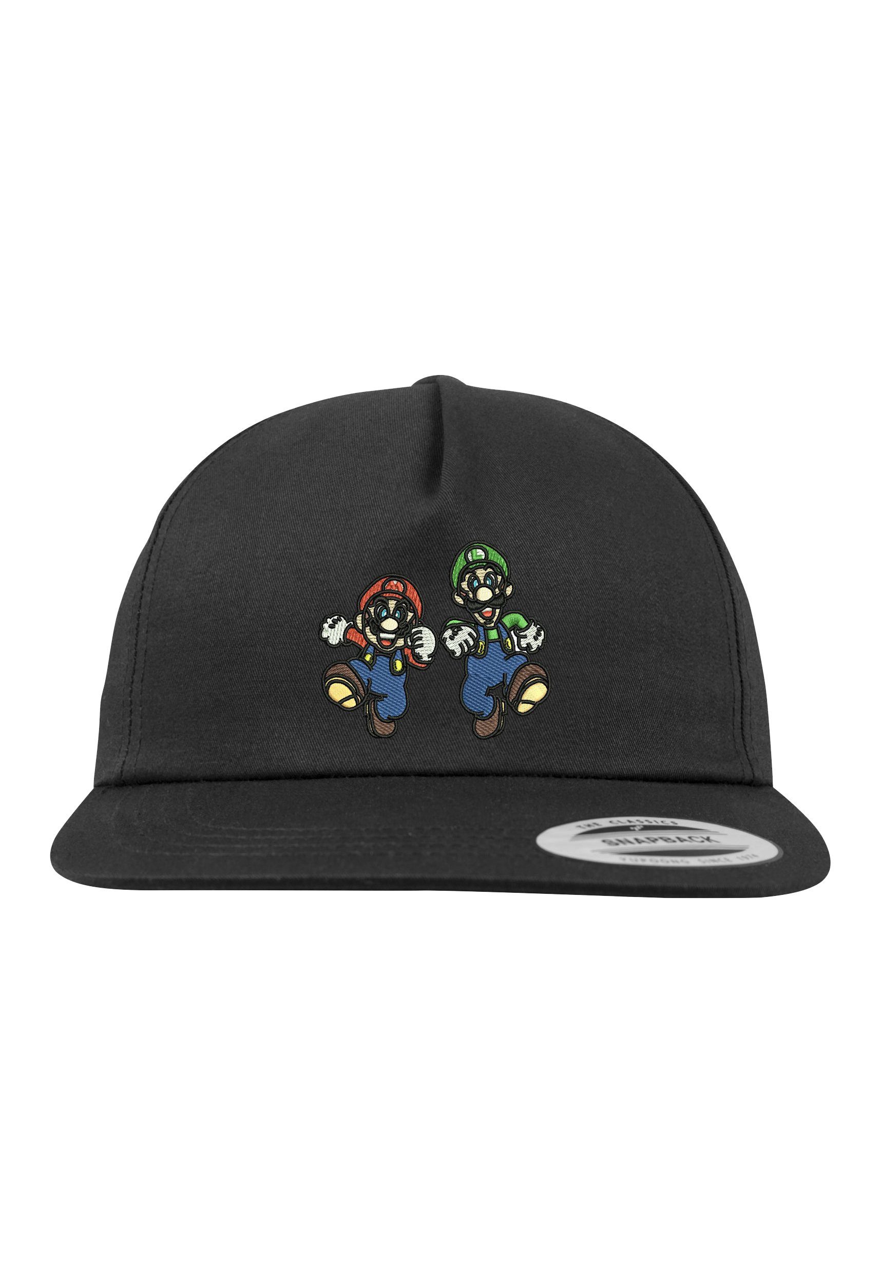 Youth Designz Baseball Cap Mario & Luigi Unisex Snapback Cap mit modischer Logo Stickerei Schwarz