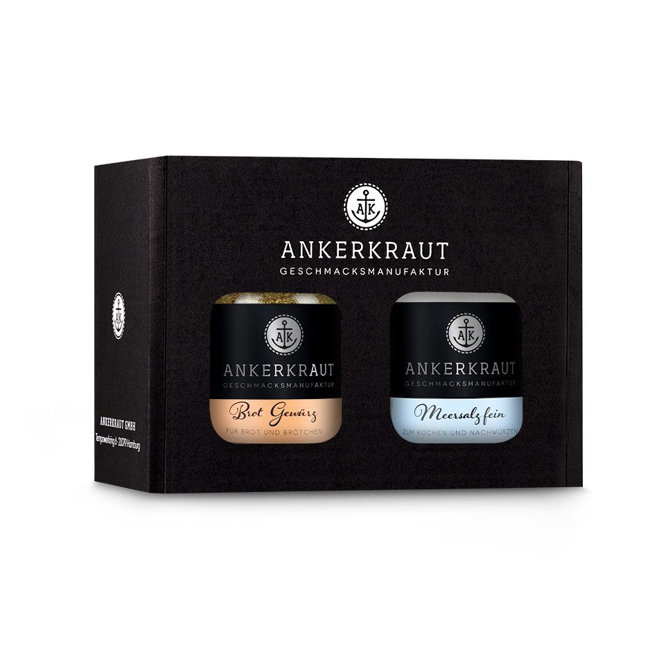 Ankerkraut Gewürz Einzug Geschenk-Box, Ankerkraut Einzugsgeschenk mit Salz & Brotgewürz