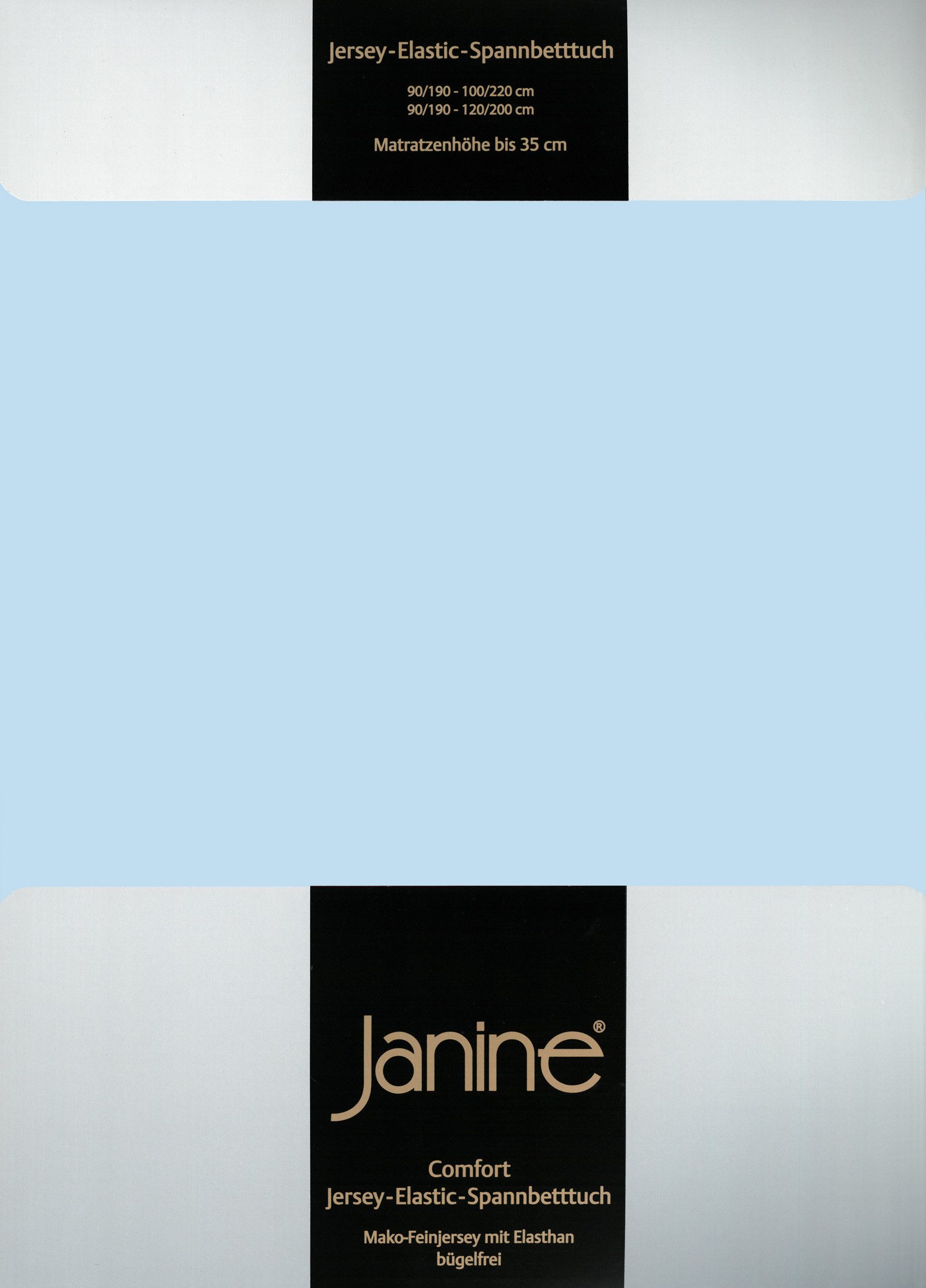 Janine Spannbettlaken ELASTIC 5002 Jersey Bettlaken mit Elasthan, 190 g/m², Jersey-Elasthan, Gummizug: rundum, (1 Stück), für Matratzen bis 35 cm Höhe, 95% Baum – Bild 4 von 5
