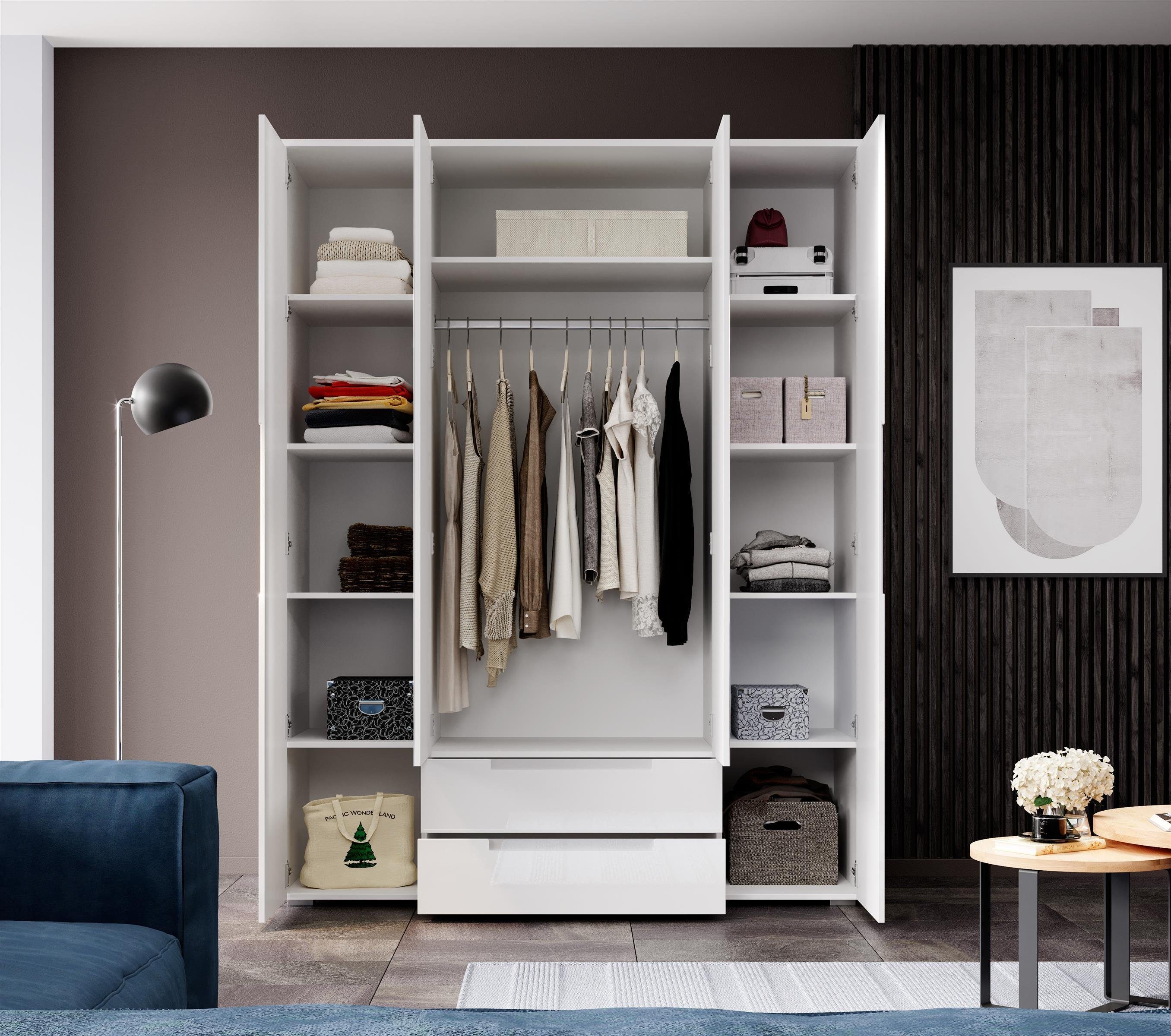 möbelando Kleiderschrank Suzette 160 x 208 günstig online kaufen