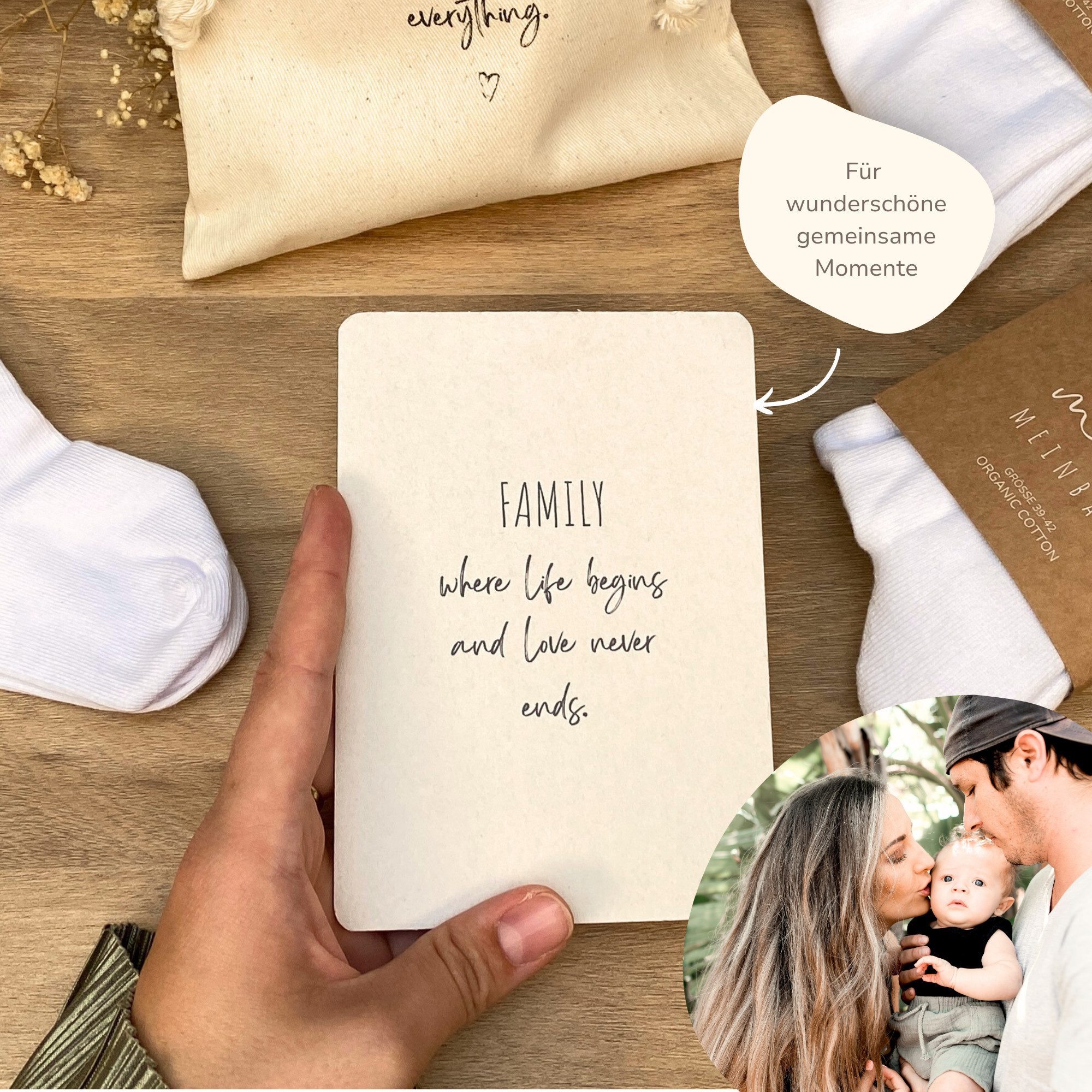 MeinBaby123® Tennissocken Geschenk für Papa, Vatertag Geschenkidee, Geschenk Geburt (Set, 1 Paar Socken inkl. Baumwollsocken und Kärtchen) Geschenk frischgebackener Vater, Papa Socken