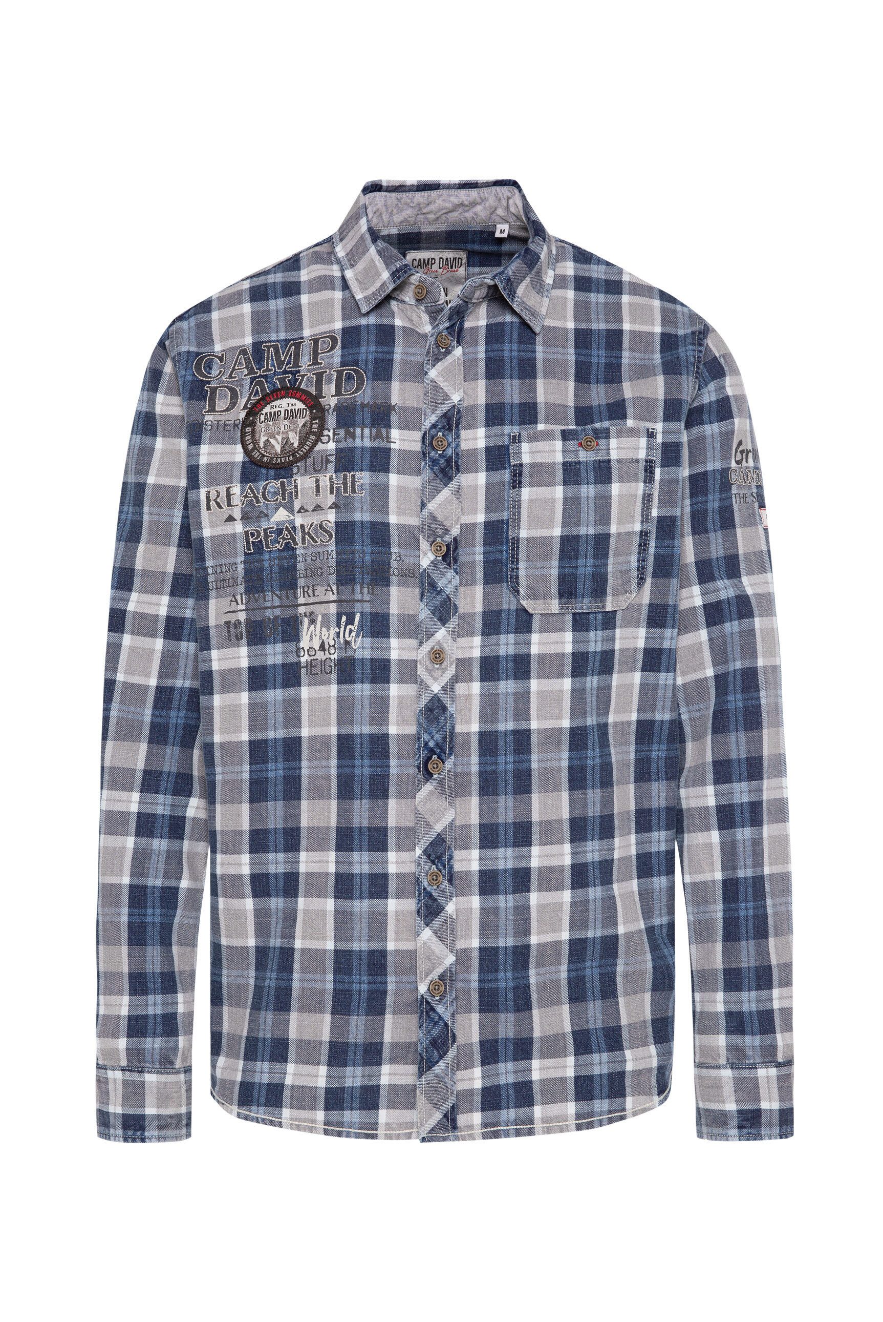 CAMP DAVID Langarmhemd mit Brusttasche günstig online kaufen
