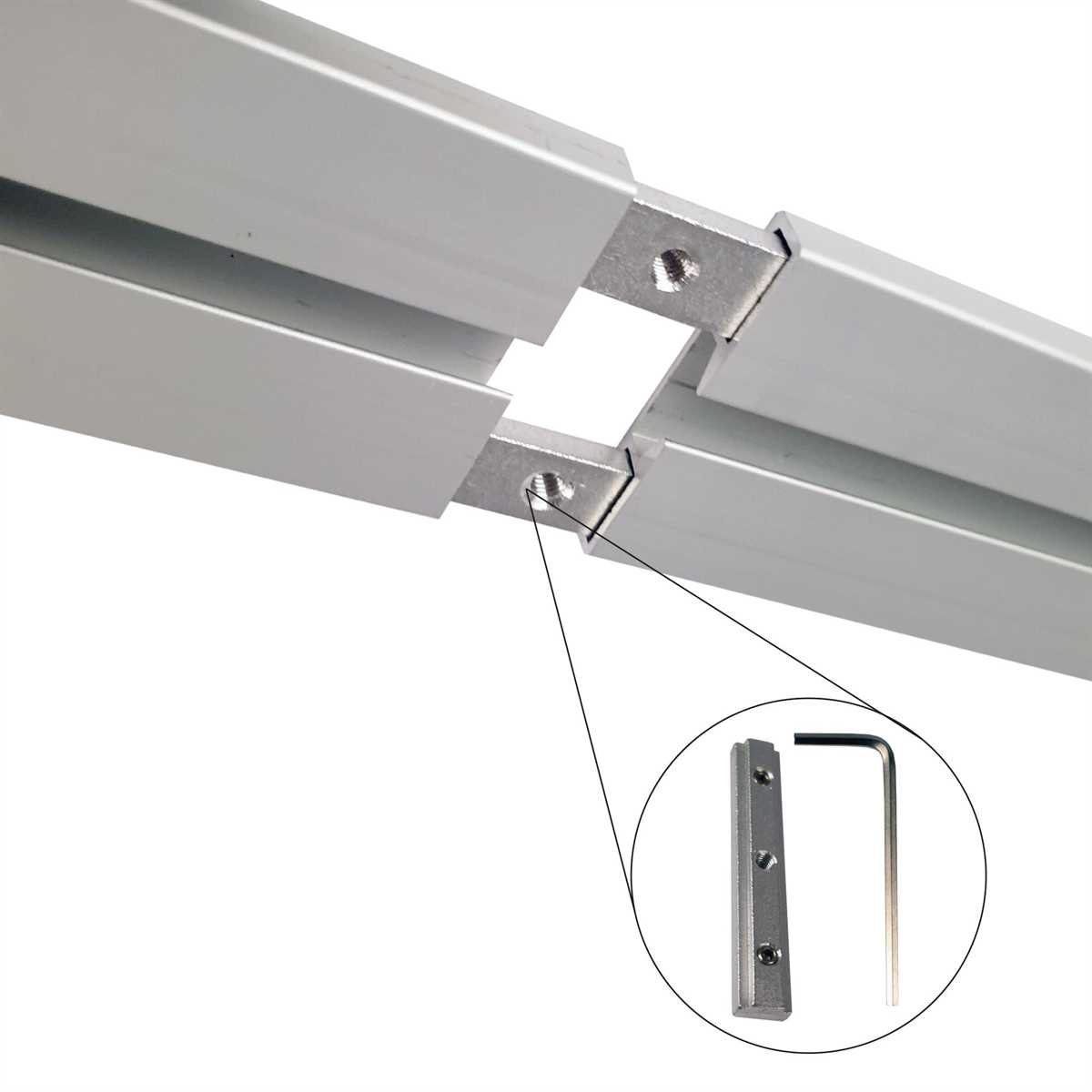 Bestlivings Gardinenschiene Verbinder 1er-Pack, Aluminium, Größe: 6cm Breit, 0,6cm Hoch, 1cm Tief – Bild 5 von 5