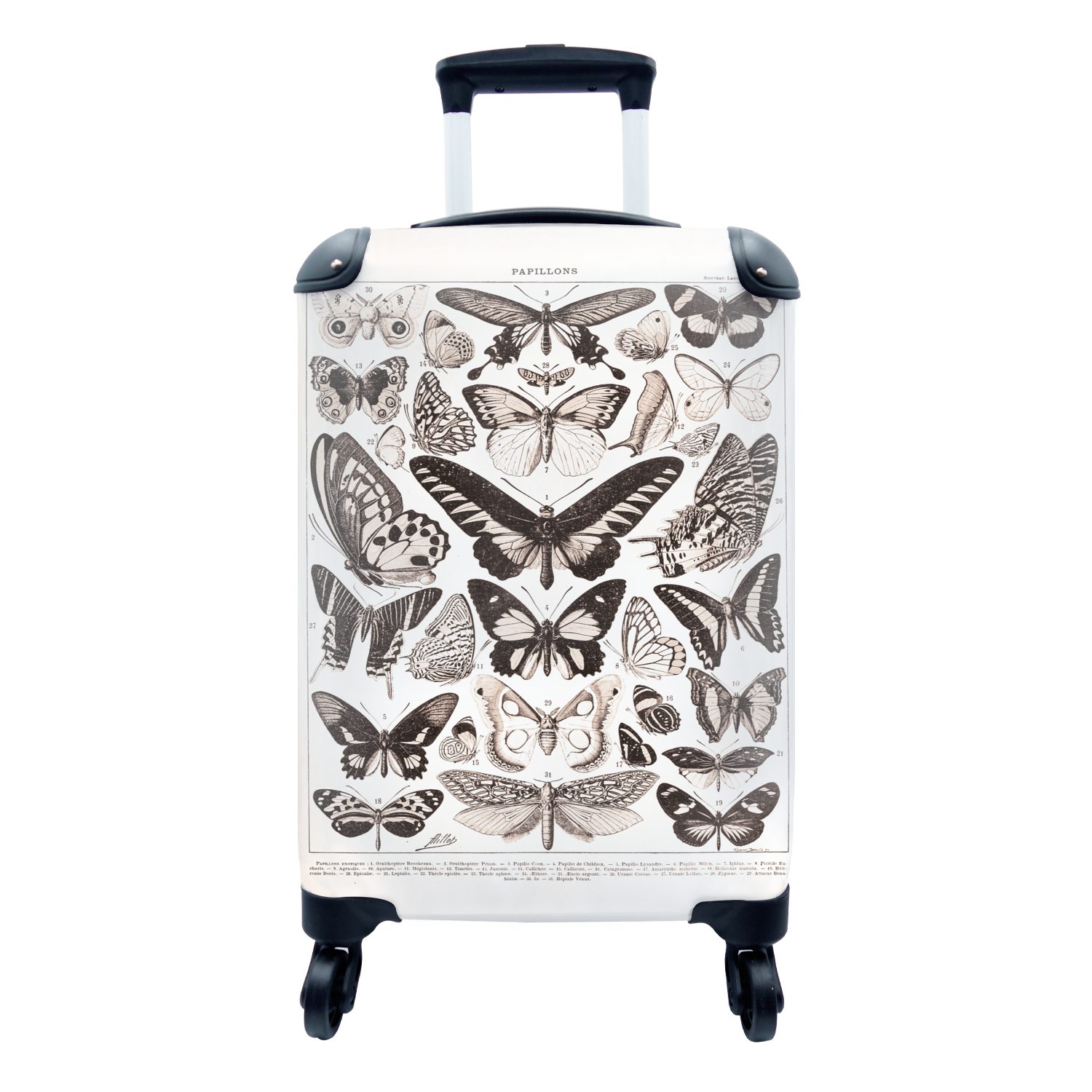 Handgepäck Ferien, mit 4 Reisekoffer Handgepäckkoffer Reisetasche rollen, Schmetterling Tiere, Rollen, - Trolley, MuchoWow für - Insekten