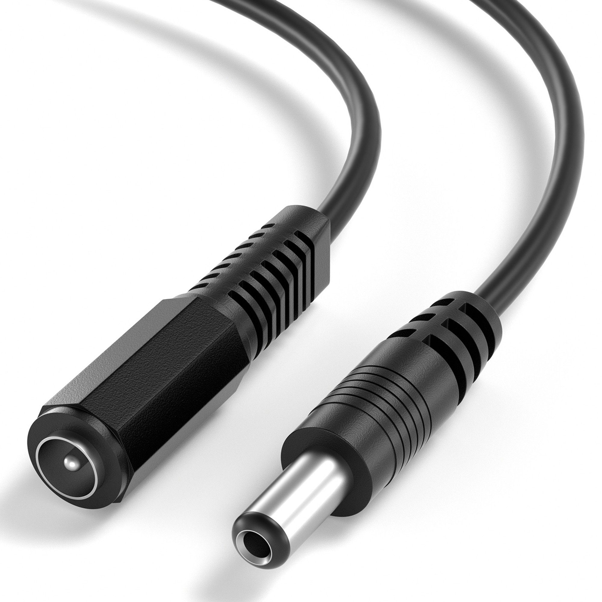 JAMEGA DC Verlängerungskabel 12V 5,5mm x 2,1mm Stecker Kabel Buchse Kupplung Netzkabel, Hohlstecker , Hohlsteckerbuchse  (1000 cm)