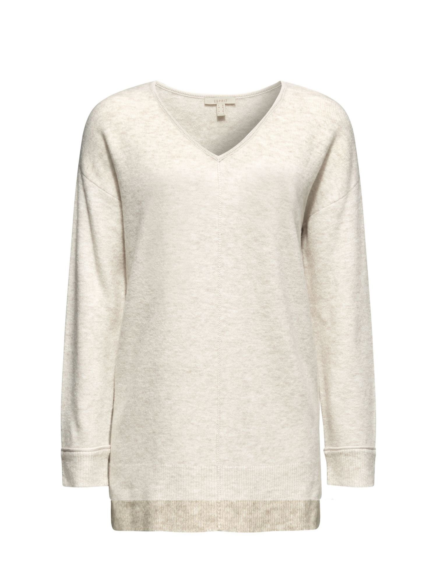 Esprit V-Ausschnitt-Pullover »Mit Wolle: Oversized-Pullover mit Stretch«  online kaufen | OTTO