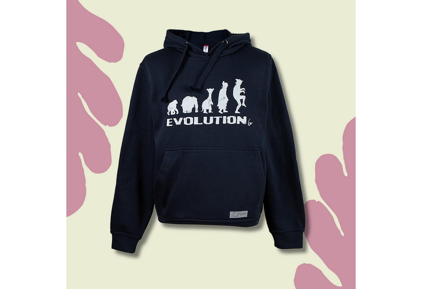 Ottifant Productions GmbH Hoodie Hoodie Kapuzenpullover Evolution by Otto Waalkes, Jetzt auch in Navy