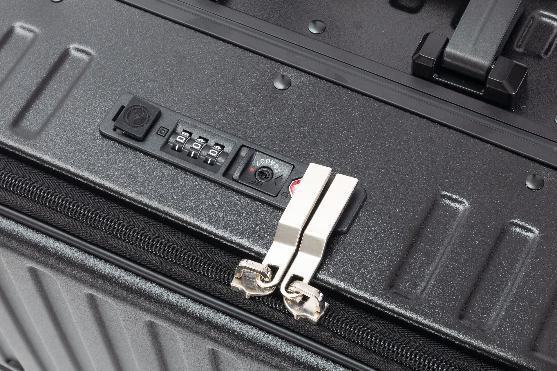 Travelhouse Hartschalen-Trolley Roma, 4 Rollen, mit USB und Getränkehalter Aluminium-Rahmen & Polycarbonat Hartschale