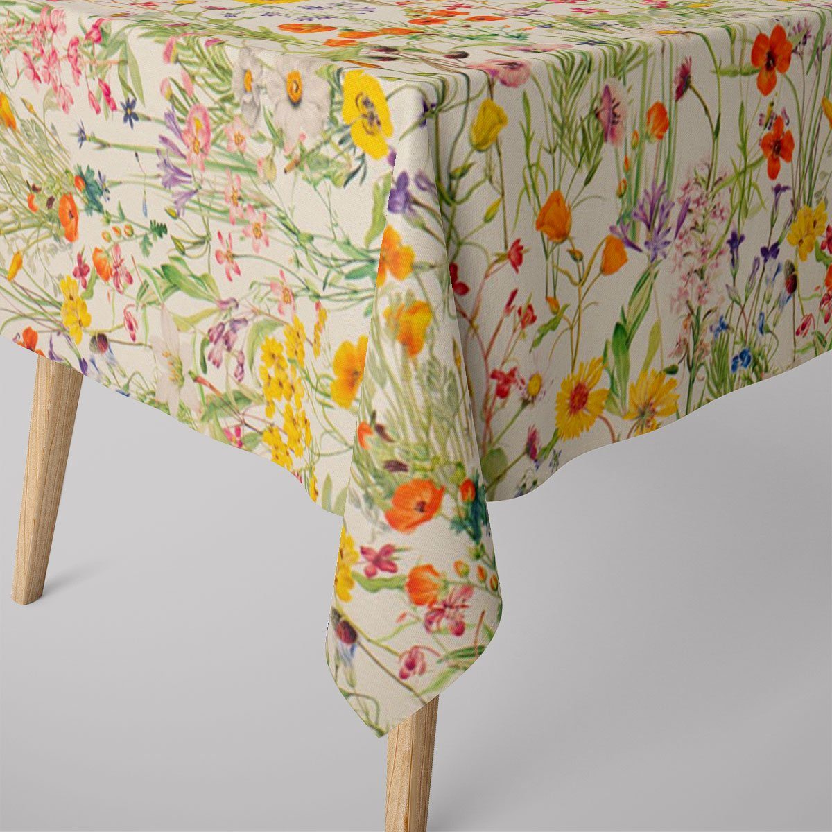 SCHÖNER LEBEN. Tischdecke Tischdecke abwaschbar Feldblumen günstig online kaufen