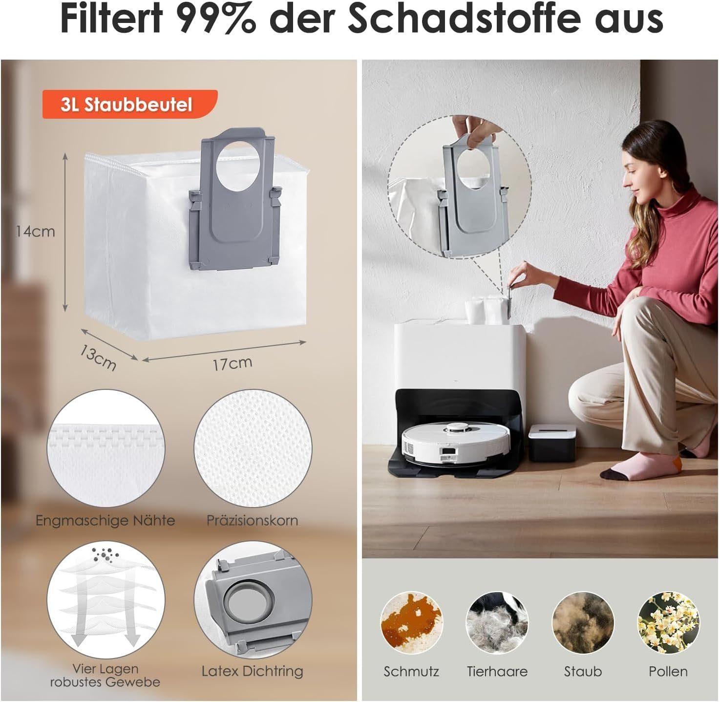 Zubehörset Staubsaugerdüsen-Set autolock (20-tlg) Pro Ultra, S8 20Stück, für Roborock