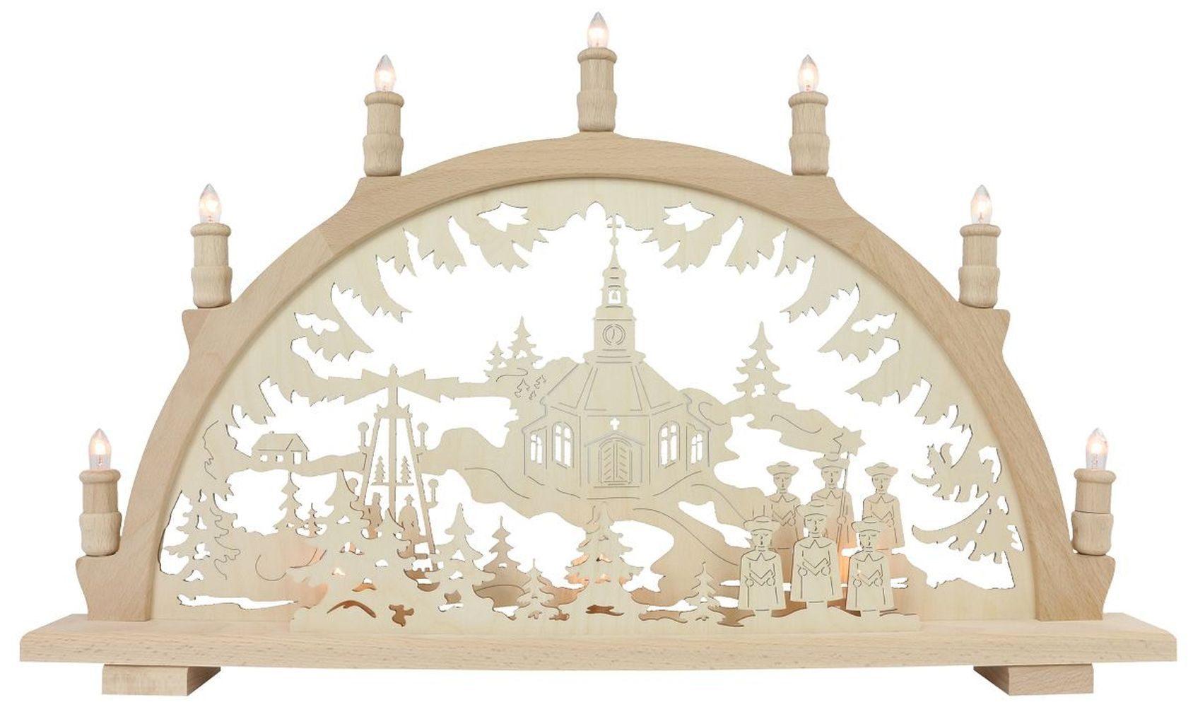 Lenk und Sohn Schwibbogen Lichterbogen Schwibbogen - Seiffener Kirche - Echt Erzgebirge
