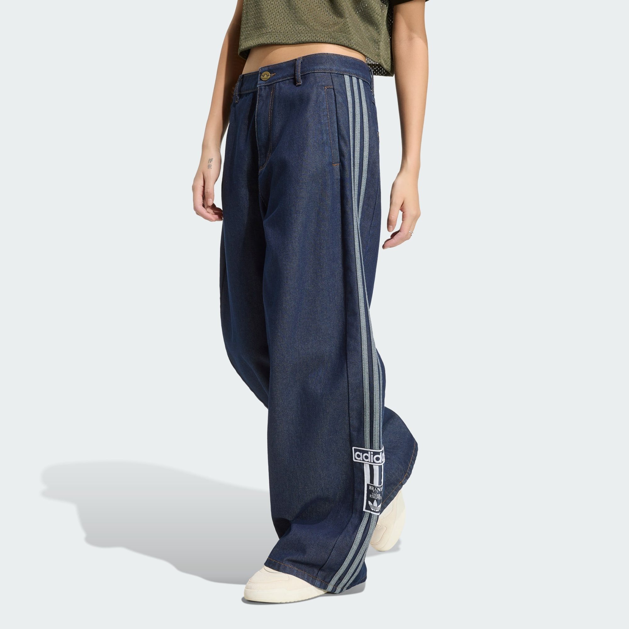 adidas Originals Loose-fit-Jeans ADIBREAK JEANS, WEITES BEIN, MITTELHOHER BUND (1-tlg)