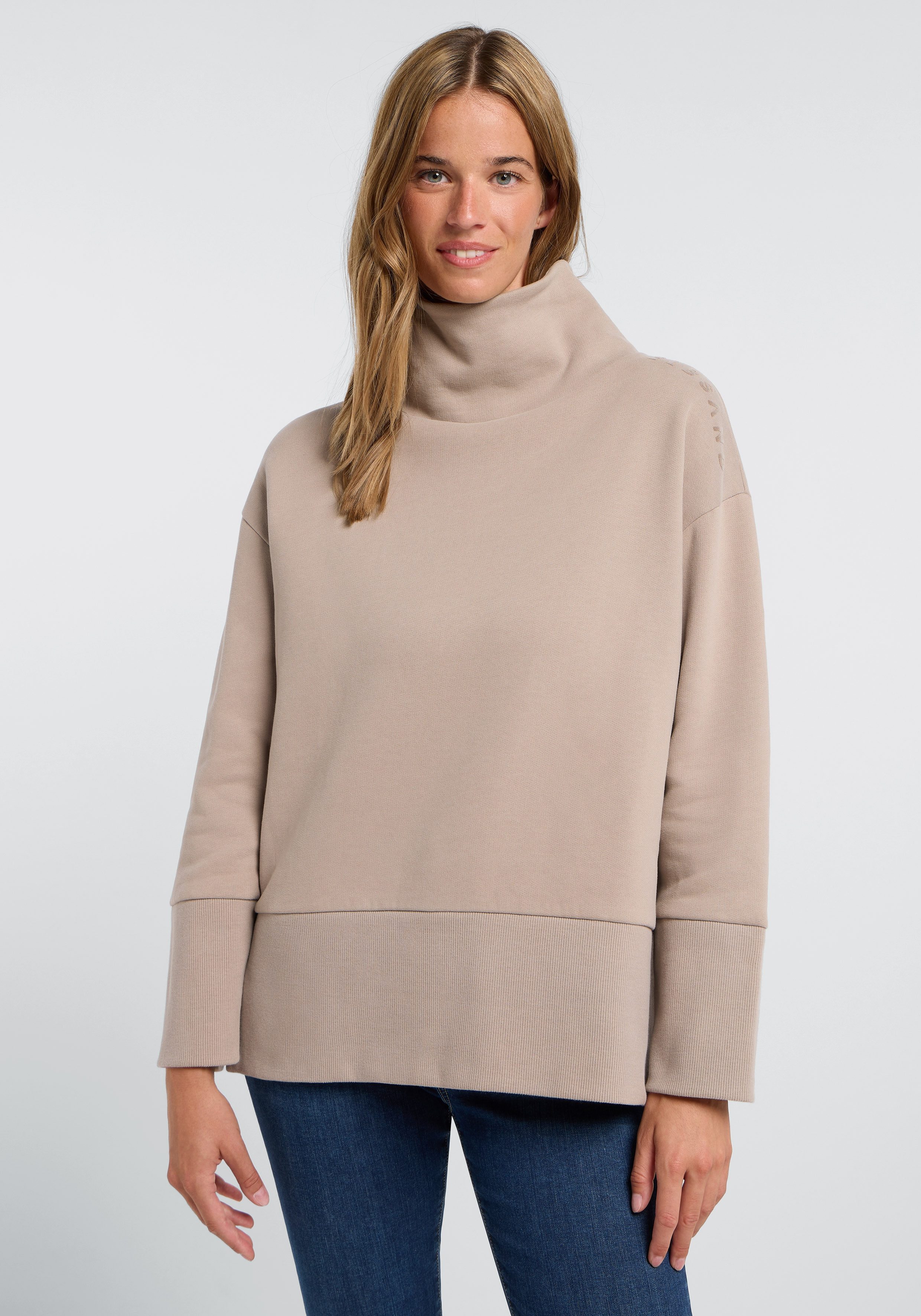 Elbsand Sweatshirt Cassja Stehkragen, lockere Schnittform