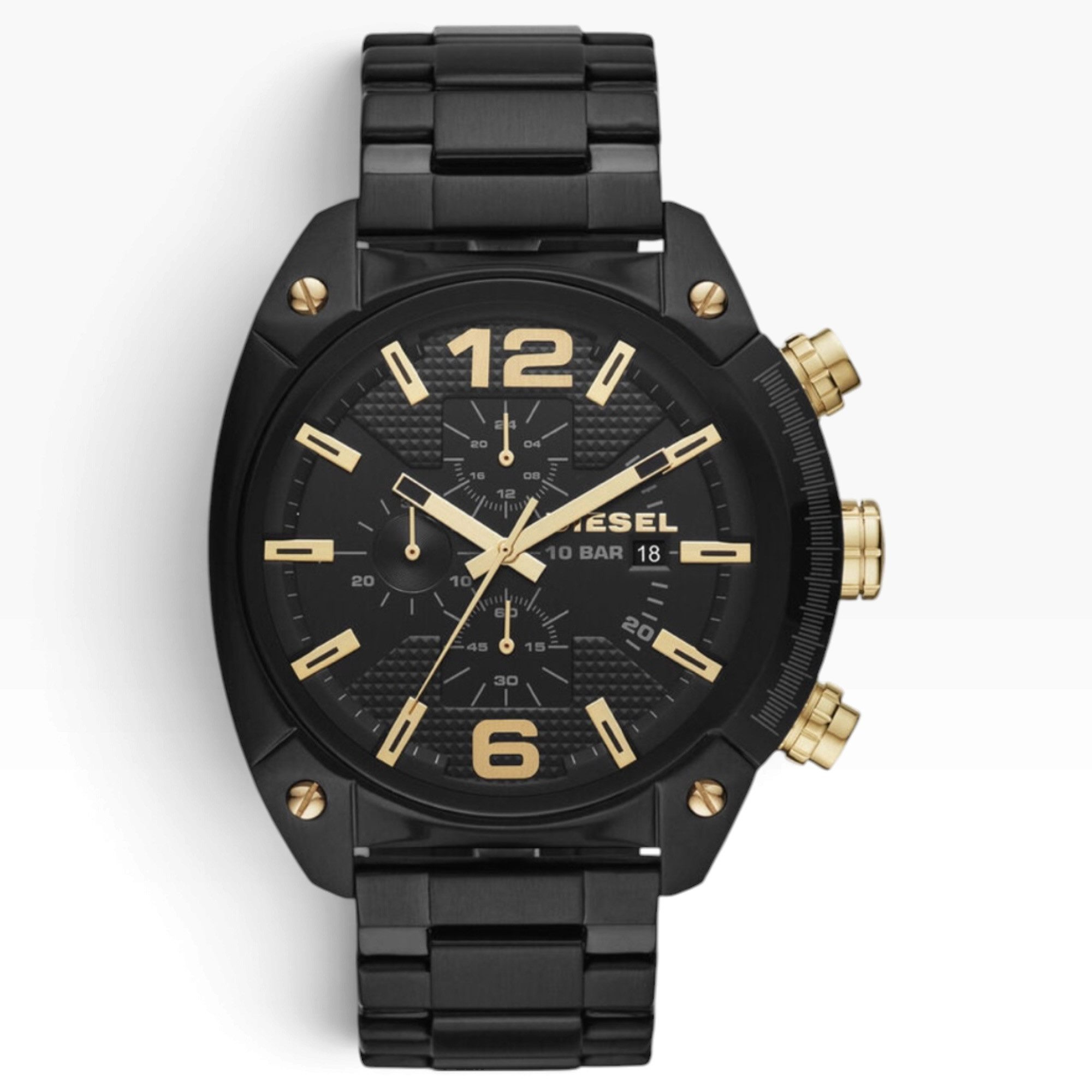 Diesel Chronograph Diesel Chronograph Overflow DZ4504 Edelstahl Schwarz/Gold DZ4504