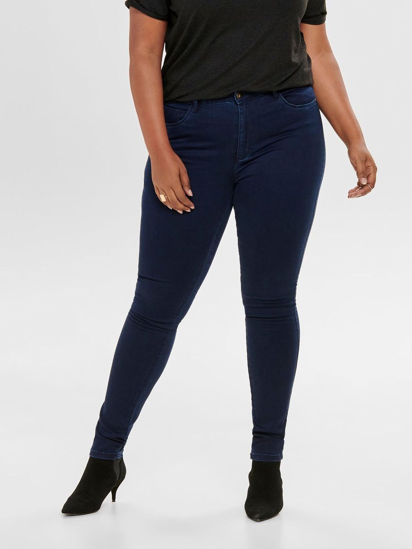 ONLY CARMAKOMA Skinny-fit-Jeans Curvy Skinny Jeans Plus Size Übergröße Stretch Denim CARAUGUSTA (1-tlg) 3908 in Dunkelblau