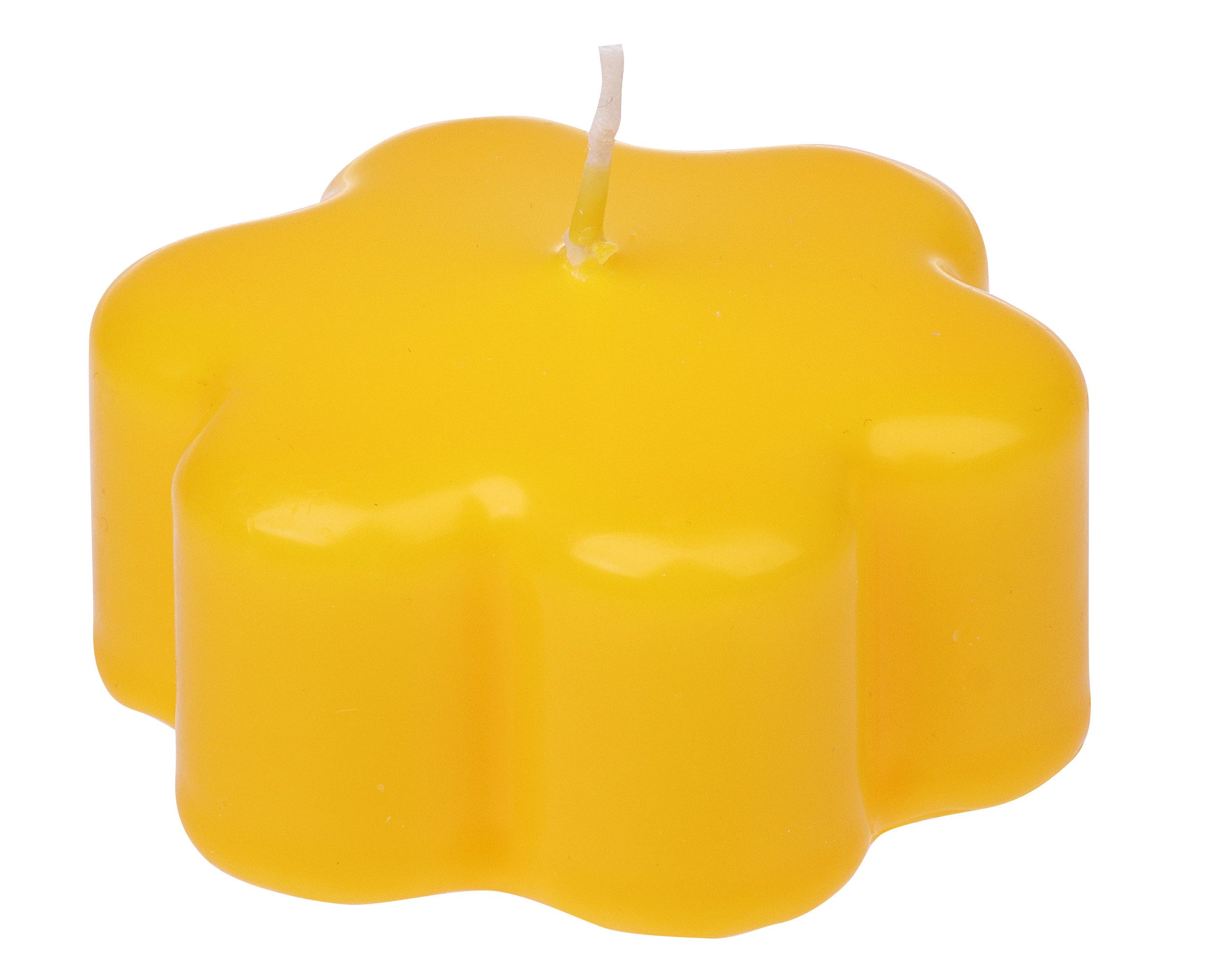 Steinhart Kerzen Schwimmkerze Schwimmkerze "Blume" Gelb 35/70 mm