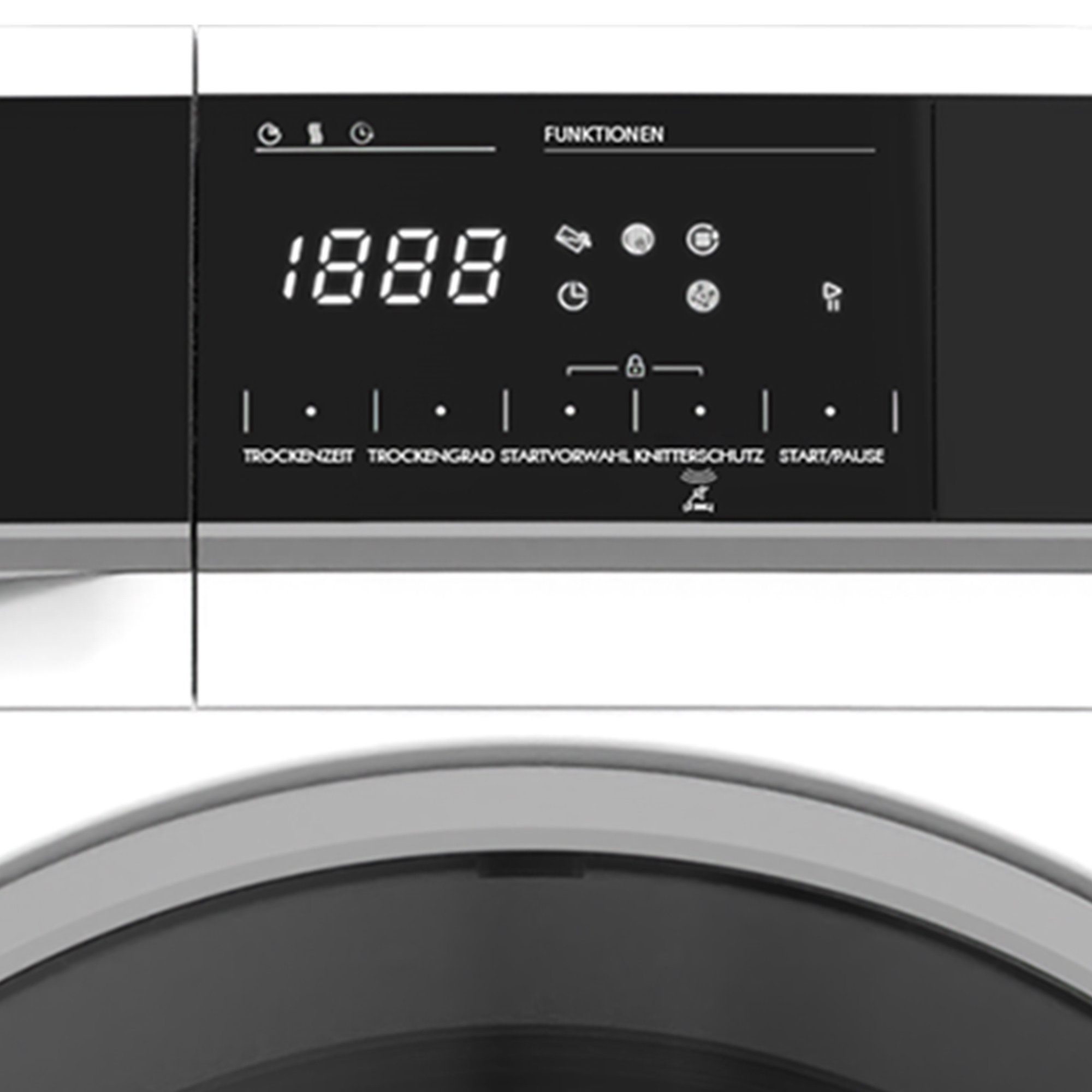 Sharp Wärmepumpentrockner KD-HHH8S8GW3-DE, Startzeitvorwahl, Knitterschutzfunktion, BubbleDrum