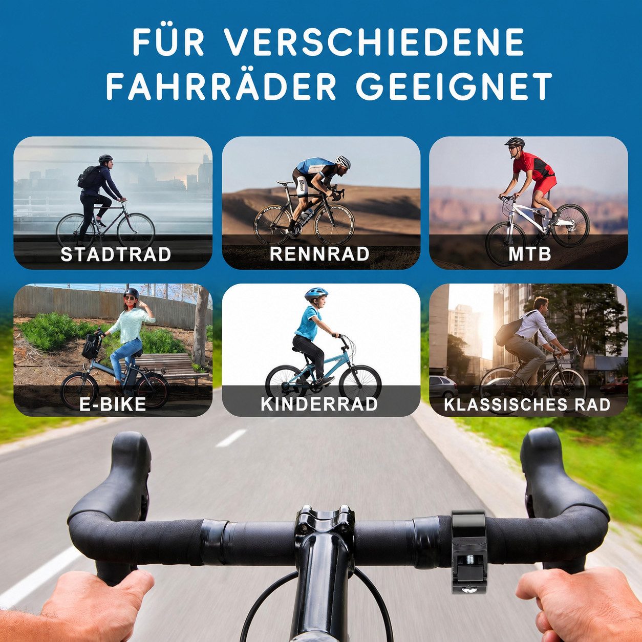 Forrlite Fahrradklingel Mountainbike Mini, Klingel Fahrrad versteckt & laut, (robuste Fahrrad Klingel aus Aluminiumlegierung, wasserdicht für Kinder- und Erwach – Bild 5 von 5