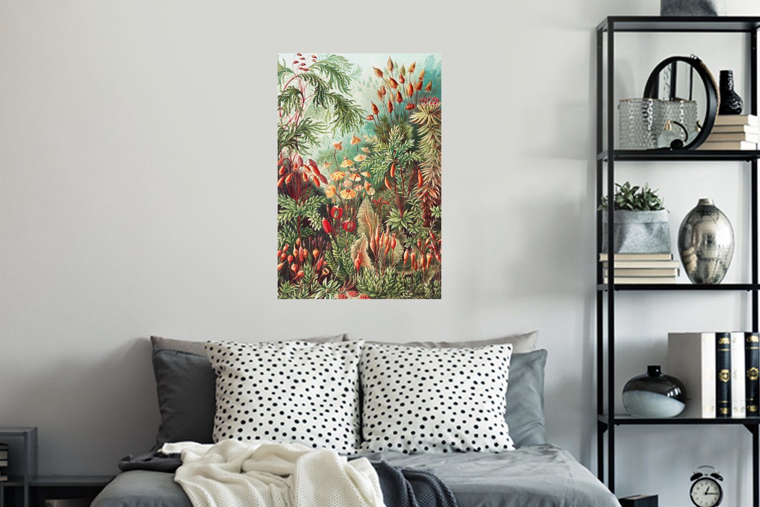 MuchoWow Natur (1 St), - - Kunst Botanisch Wohnzimmer, - Schlafzimmer Selbstklebend, - Wandaufkleber, Vintage Wandtattoo, Blumen Wandsticker