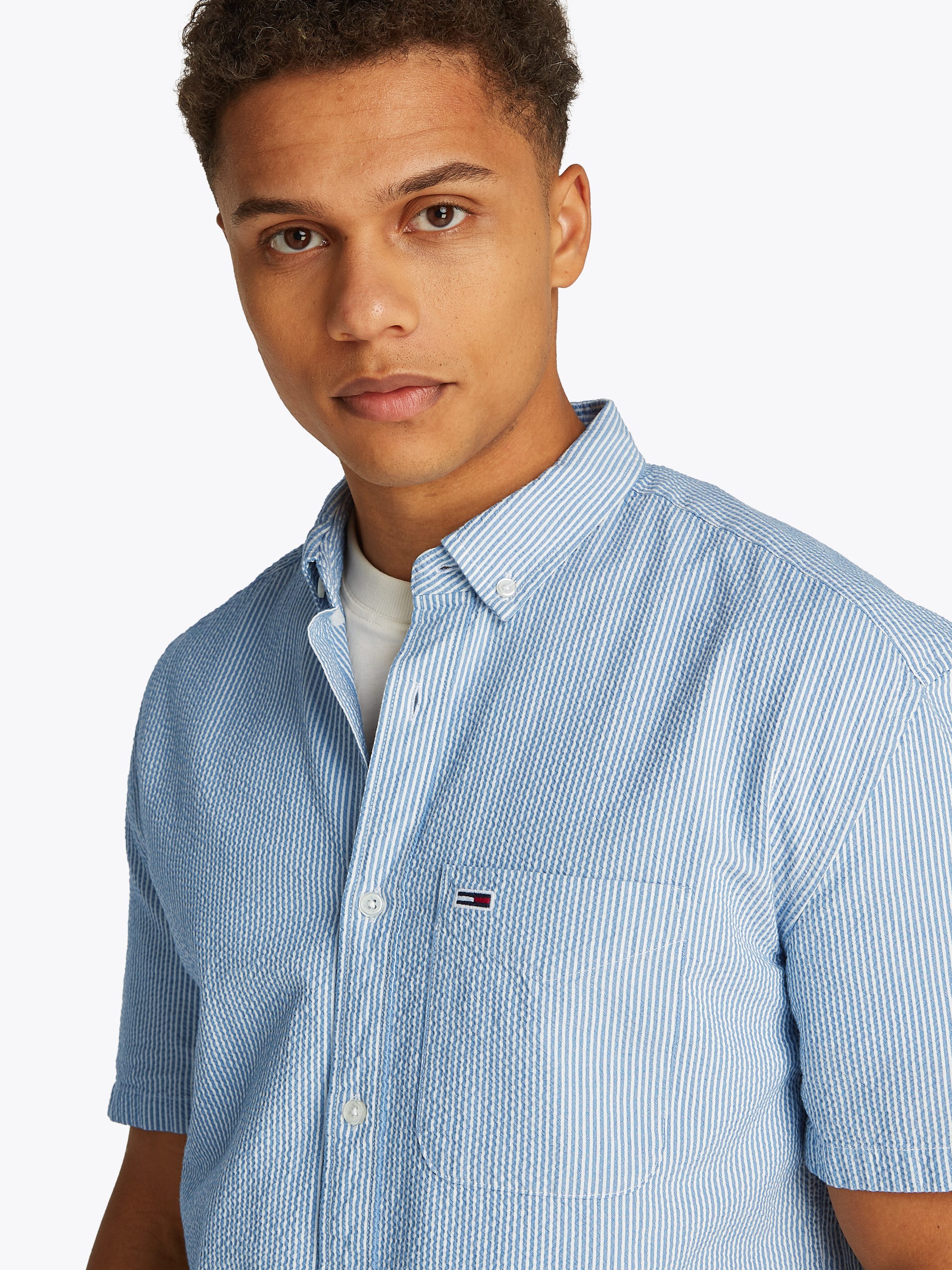 Tommy Jeans Kurzarmhemd TJM REG SEERSUCKER günstig online kaufen