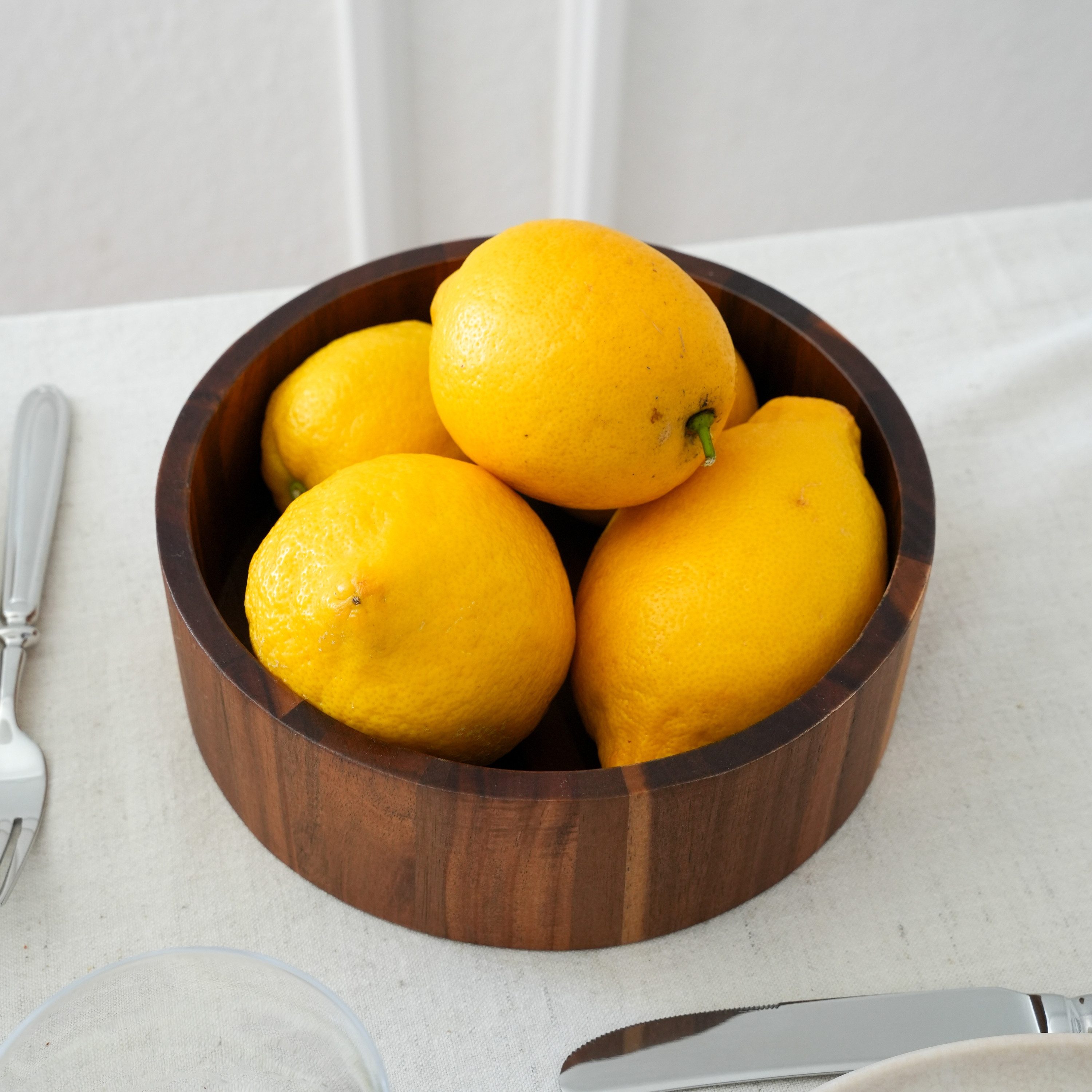 Zoha Dekoschale Akazie Flat Bowl – Dekoschale aus Akazienholz (1 St), hochwertiges Akazienholz