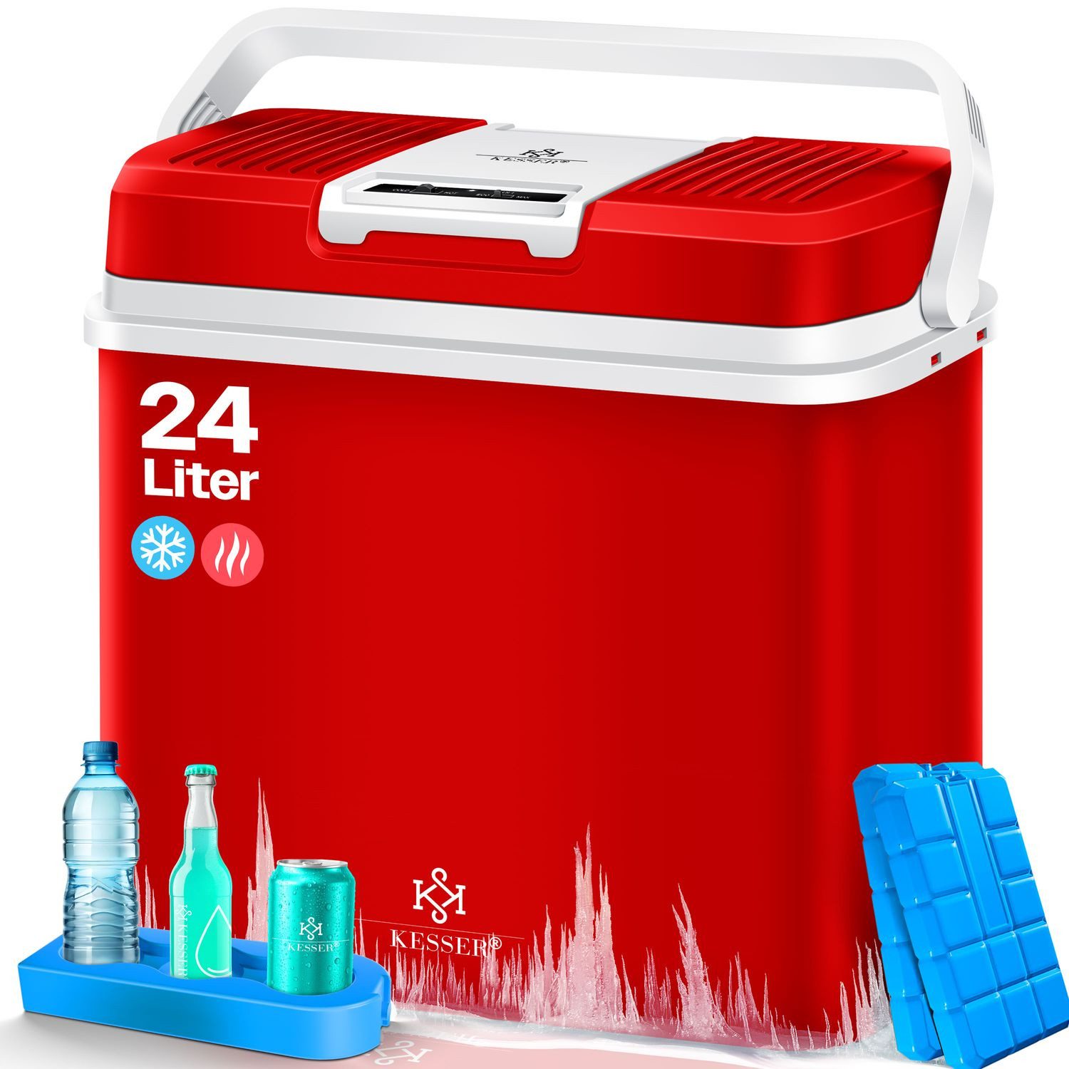 KESSER Kühlbox, 24 l, 24 Liter Kühlbox KÜHLT und WÄRMT Thermo-Elektrische Kühlbox