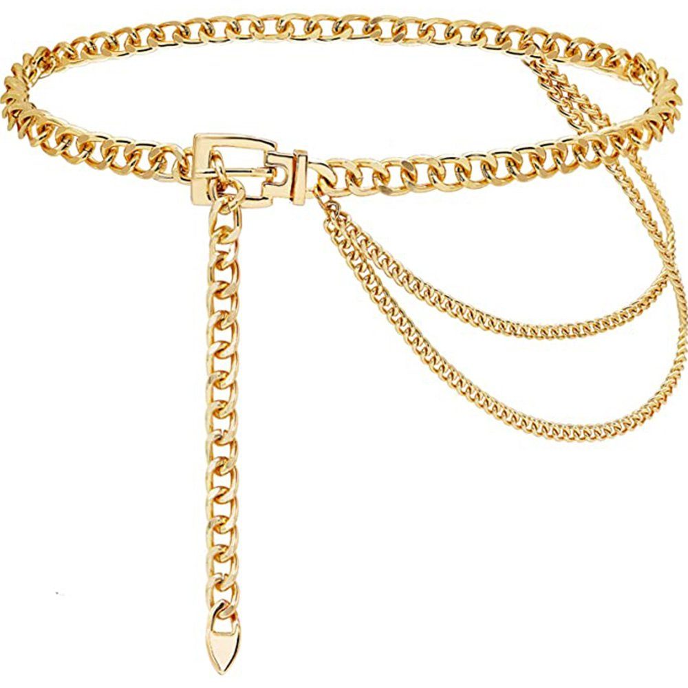 BEARSU Hüftgürtel »Kettengürtel für Damen Mädchen Gold Metall Taillenkette  Mehrschichtige Klobige Kettengürtel für Das Kleid« online kaufen | OTTO