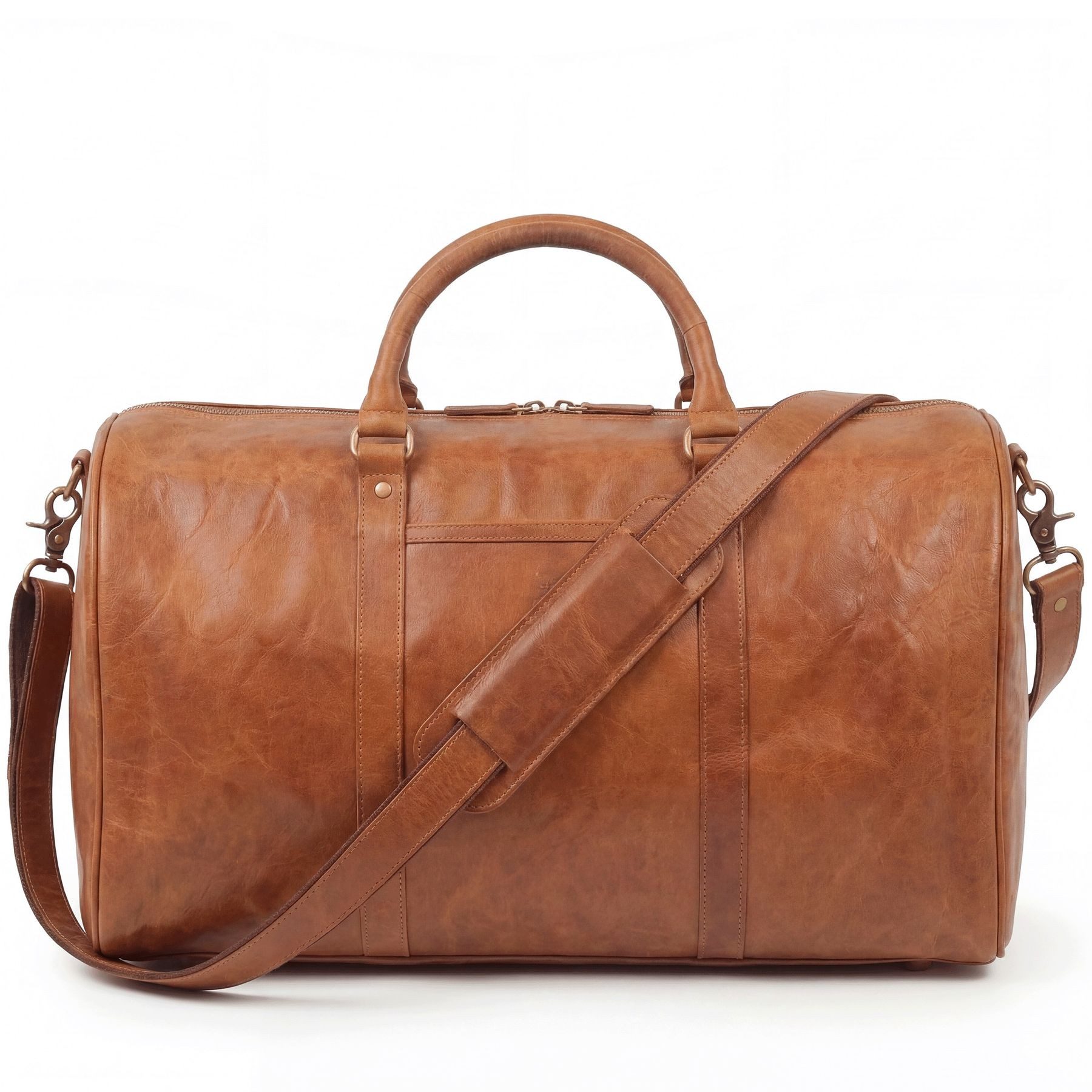 SID & VAIN Reisetasche echt Leder Weekender groß Ledertasche braun SKYLER, Echtleder Reisegepäck für Damen & Herren, Sporttasche XL Hellbraun