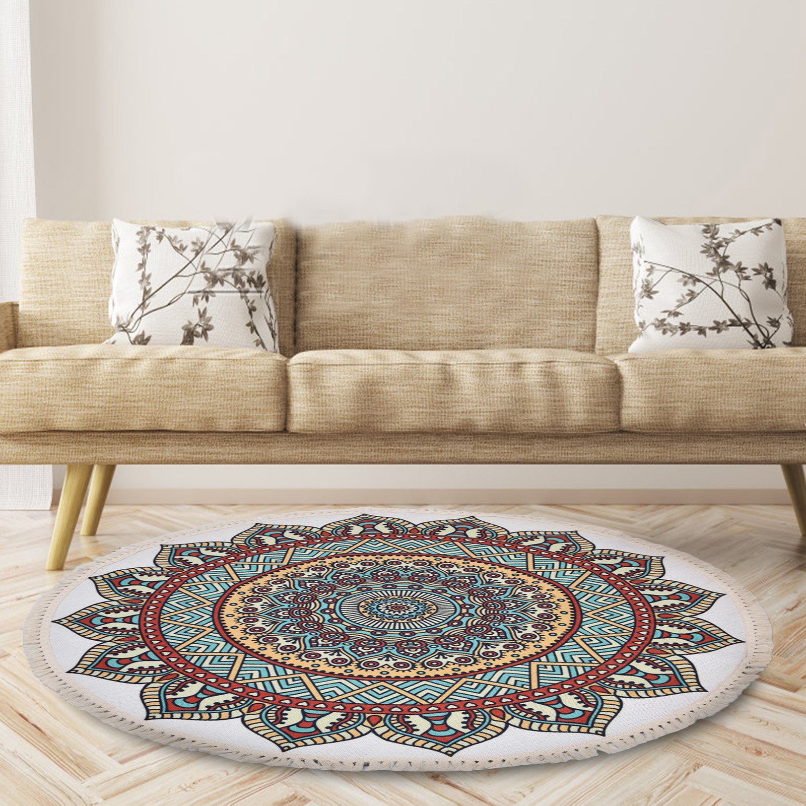 Sunicol Teppich Vintage Quaste Marokko Rund günstig online kaufen