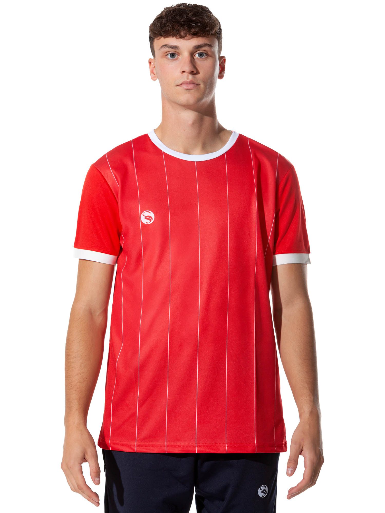 Stark Soul® T-Shirt Trainingsshirt Trikot "Pinstripes", Herren Sport-Shirt, Kurzarm