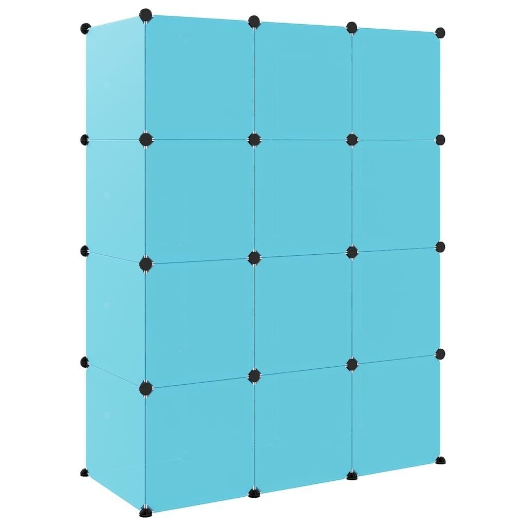 Blau in 110x46,5x144 LxBxH: cm, möbelando Regal mit aus Stahlstreben 3013172, PP